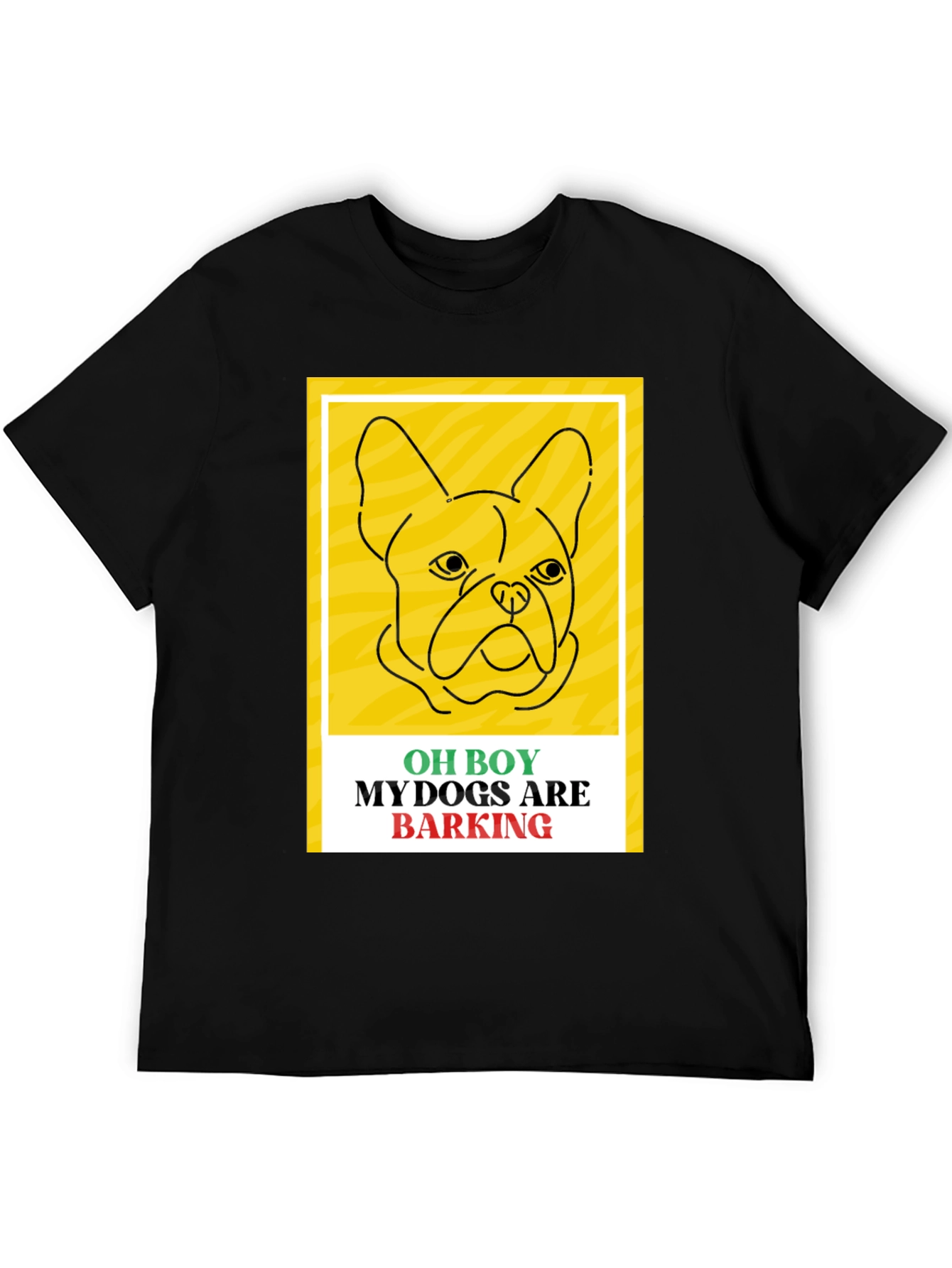 Black Funny Dog T-Shirt - Oh Boy My Dogs Are Barking view 5