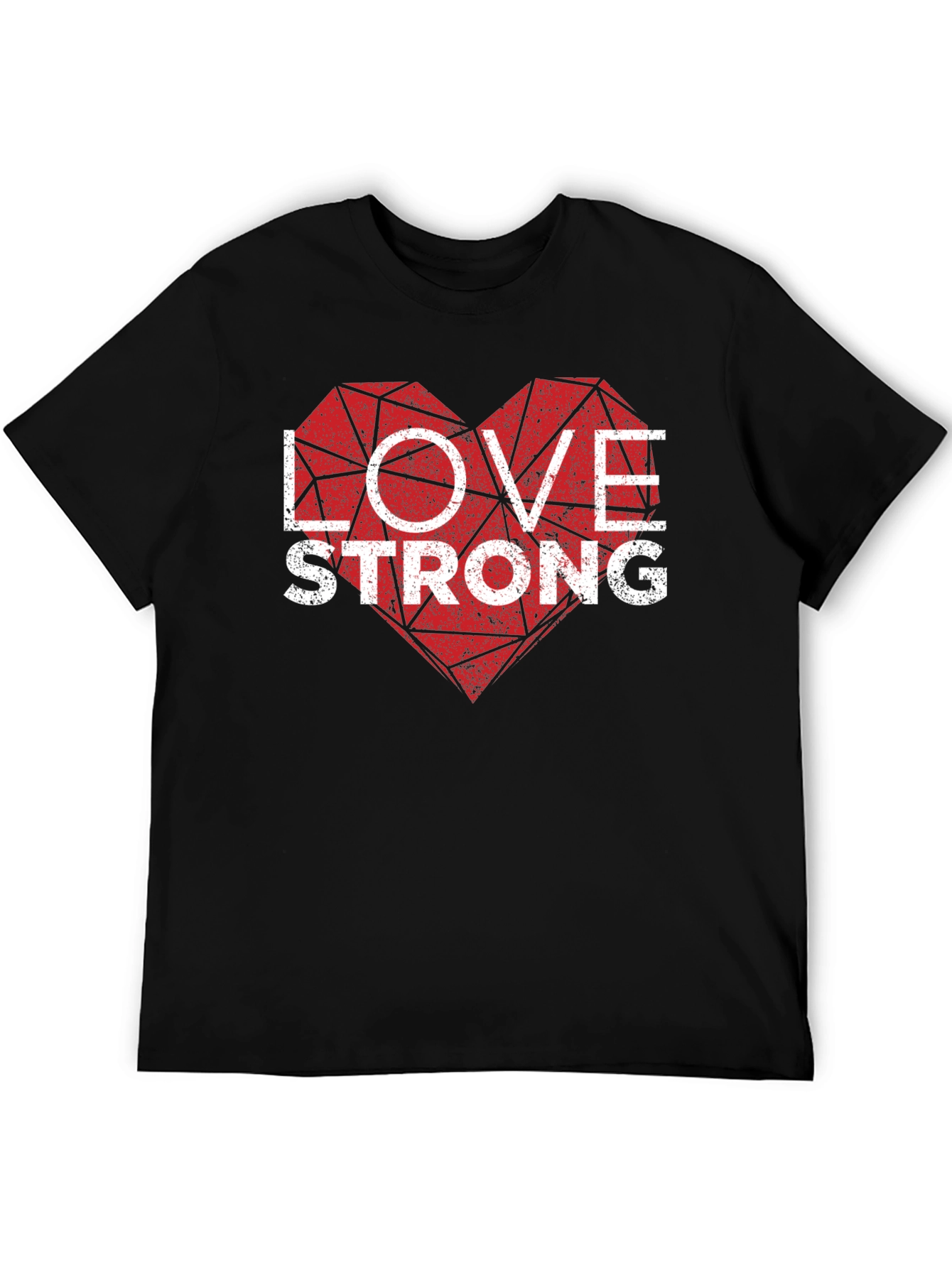 Love Strong Graphic Tee - Men's Black T-Shirt - 5