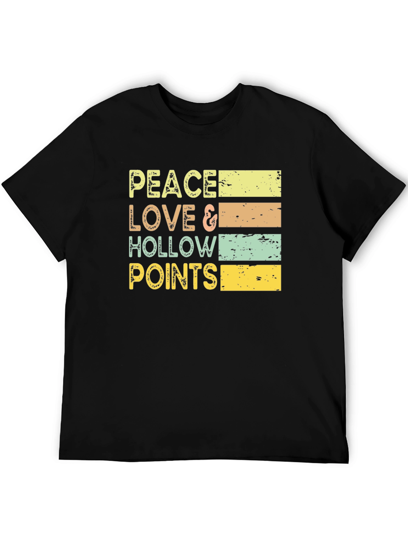 Black Peace Love Hollow Points Graphic Tee view 5