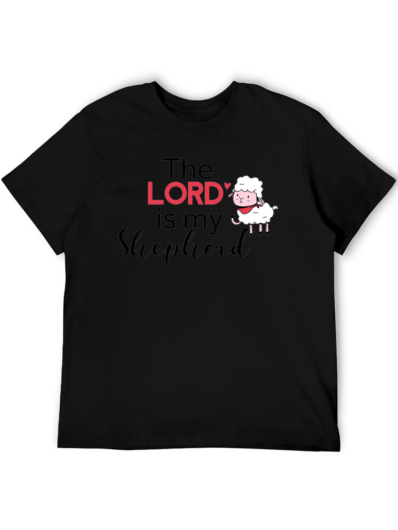 Black The Lord is My Shepherd T-Shirt view 5