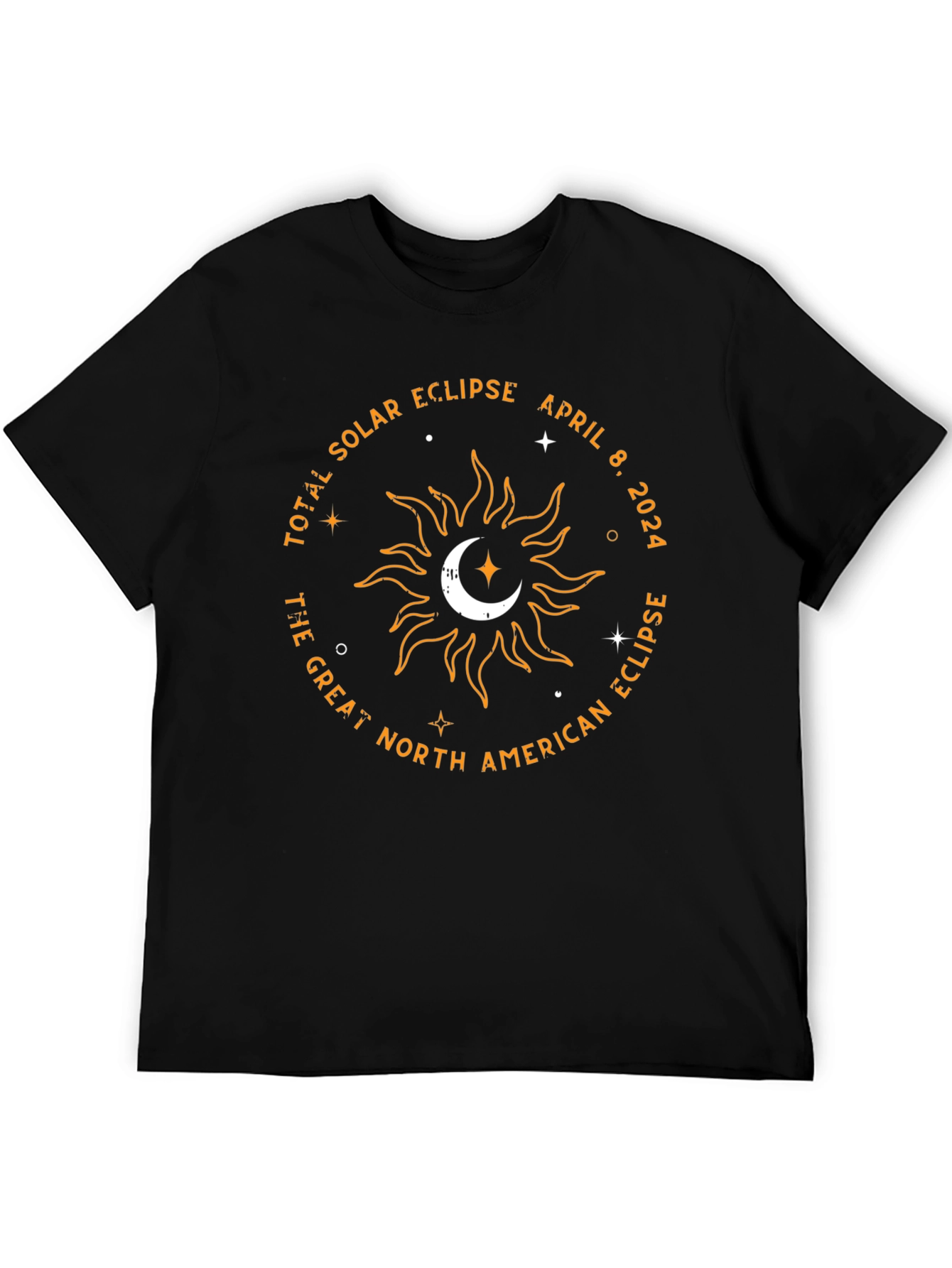 Black Total Solar Eclipse April 8, 2024 T-Shirt view 5