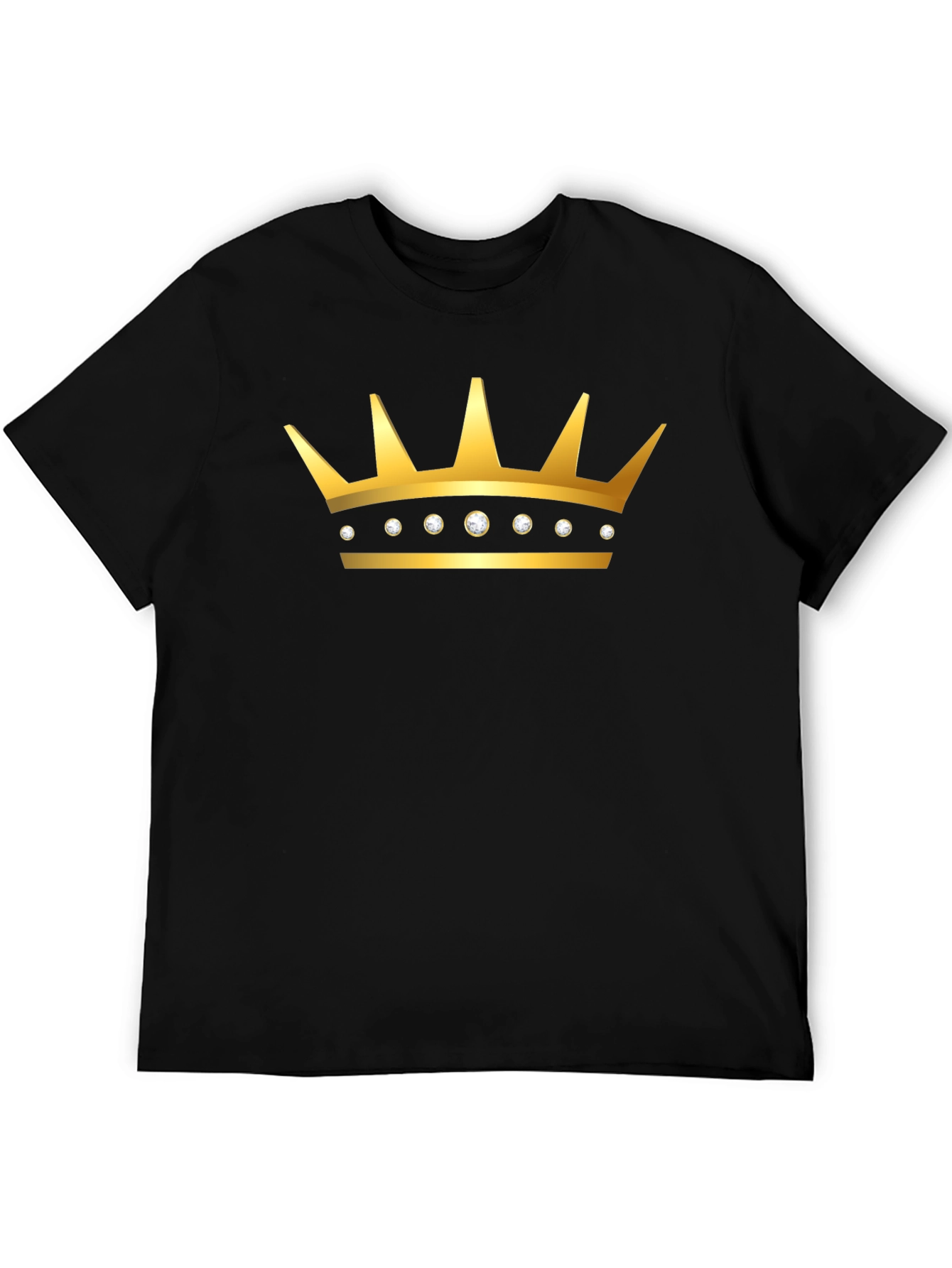 Black Gold Crown Graphic T-Shirt - Stylish Men's Tee view 5