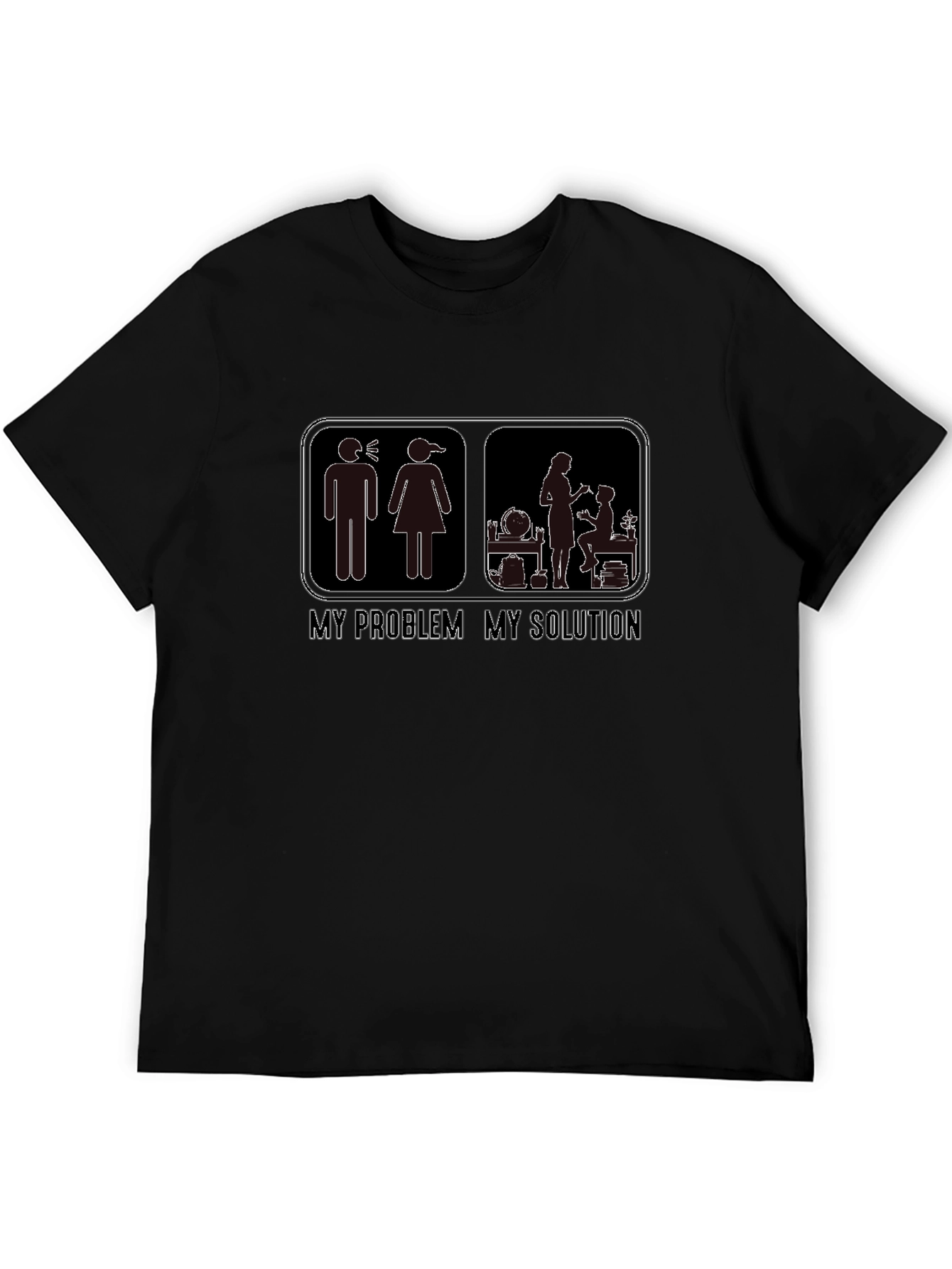 Black My Problem, My Solution Graphic T-Shirt view 5