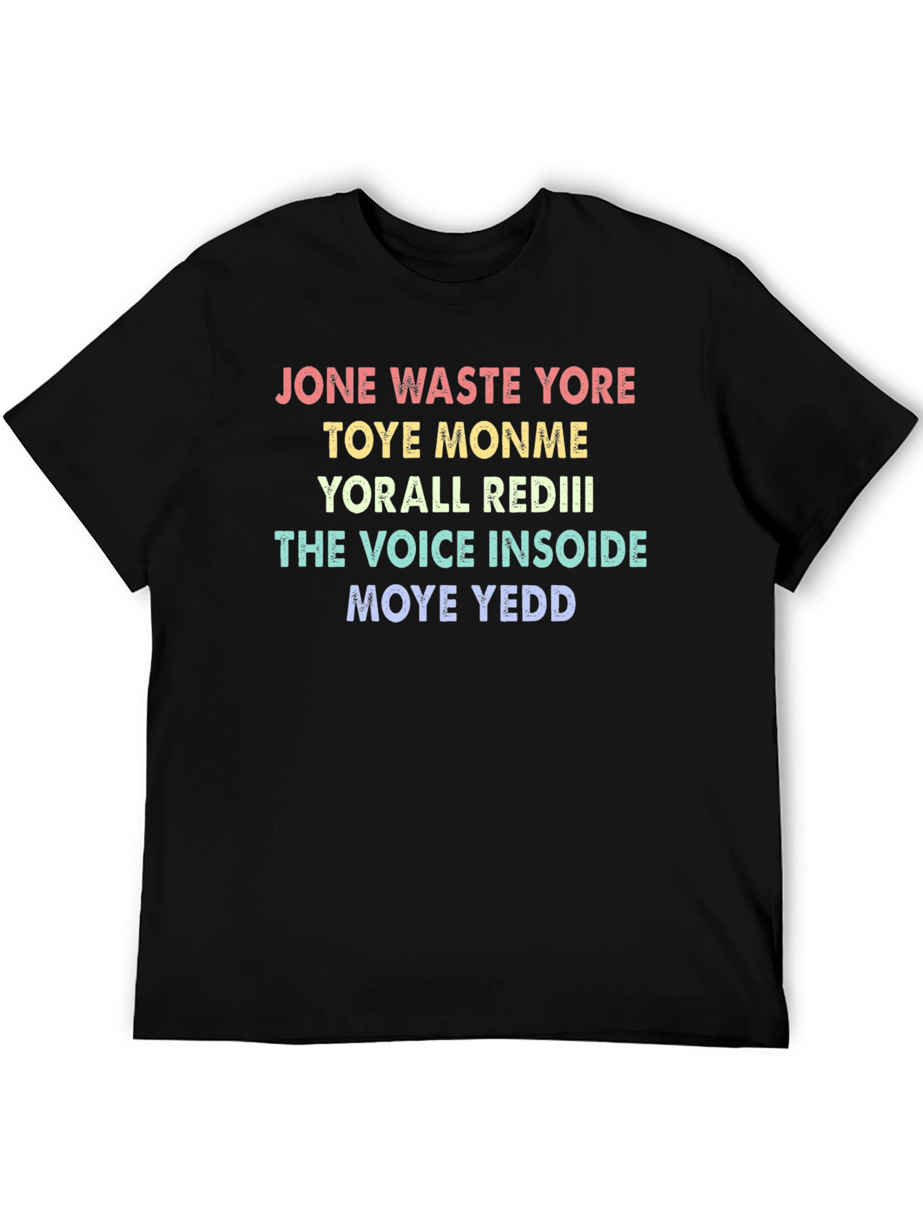 Black JONE WASTE YORE TOYE MONME Funny T-Shirt view 5