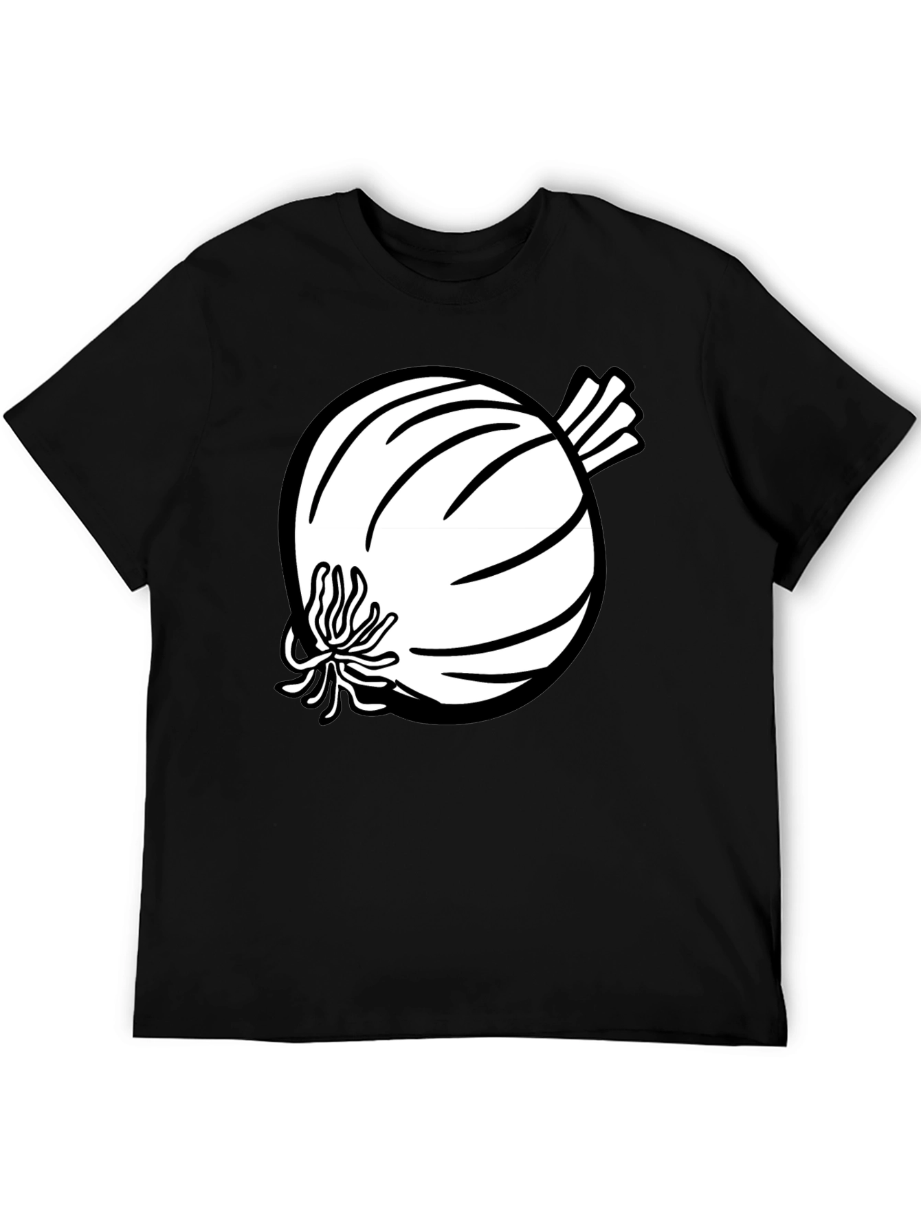 Black Onion Graphic Tee - Black Cotton Blend T-Shirt view 5