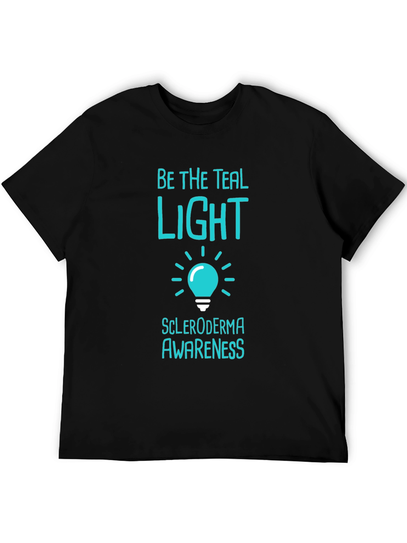 Black Be The Teal Light Scleroderma Awareness T-Shirt view 5
