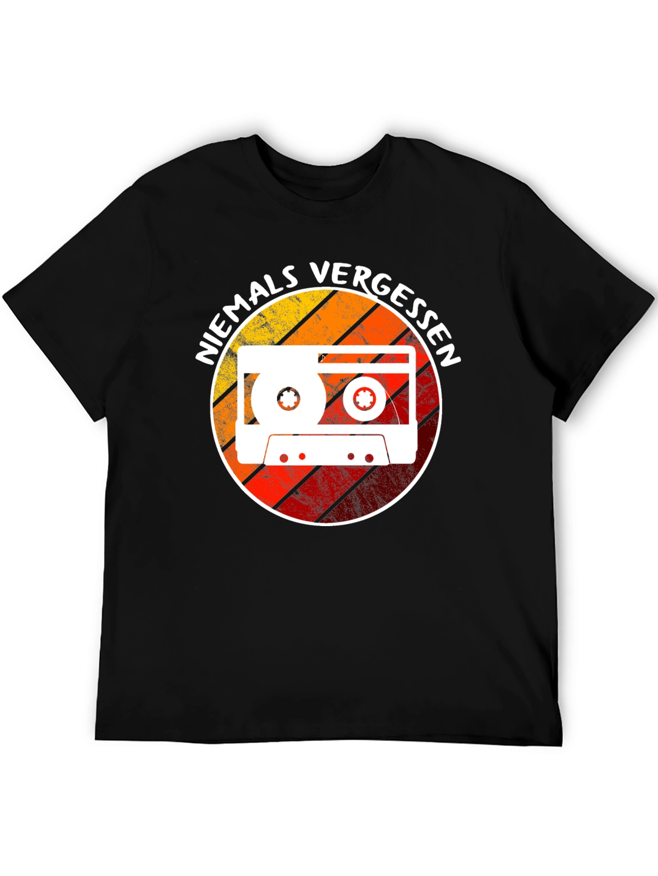 Black Never Forget Cassette Tape Graphic Tee - Retro Style view 5