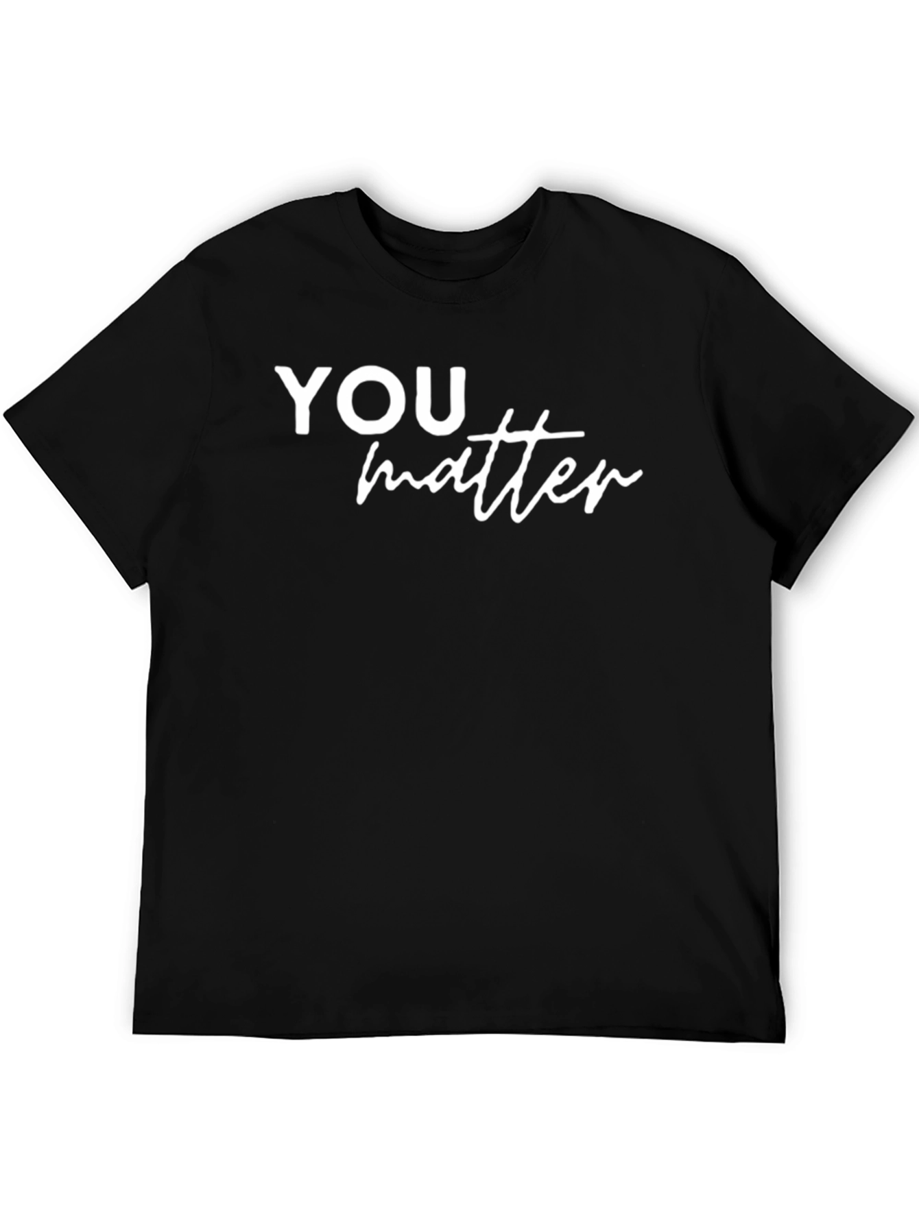 Black You Matter Graphic Tee - Motivational Black T-Shirt view 5