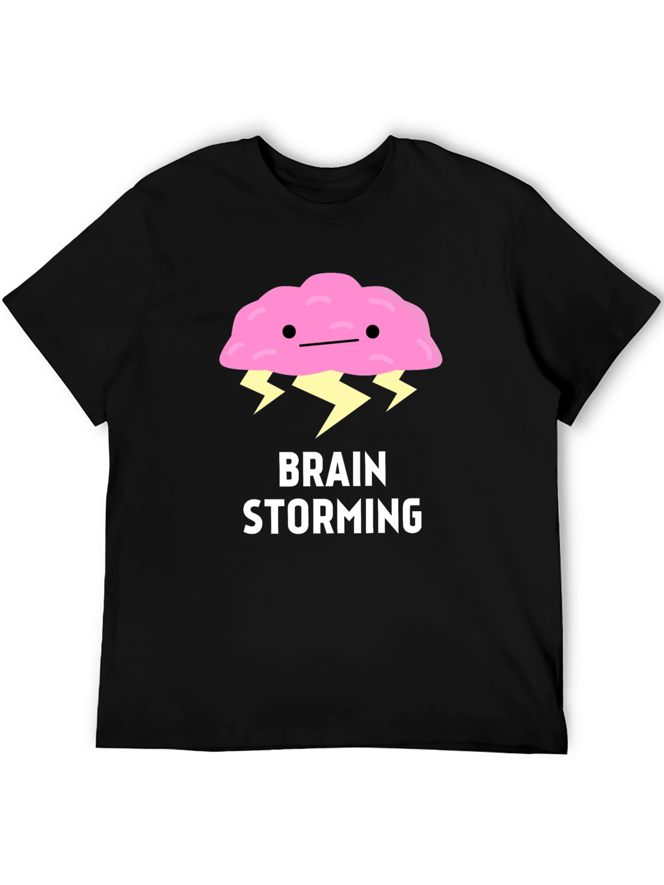 Black Brain Storming Graphic T-Shirt view 5