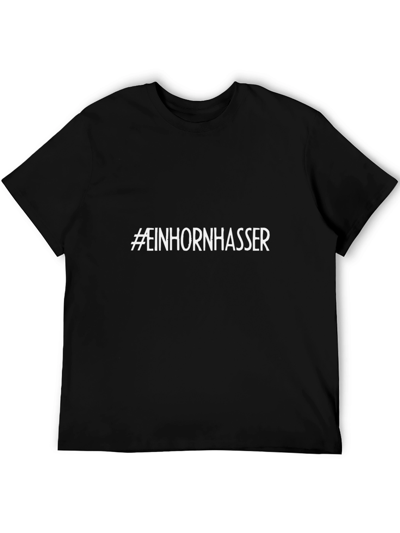 Black Einhornhasser Black T-Shirt - Unisex view 5