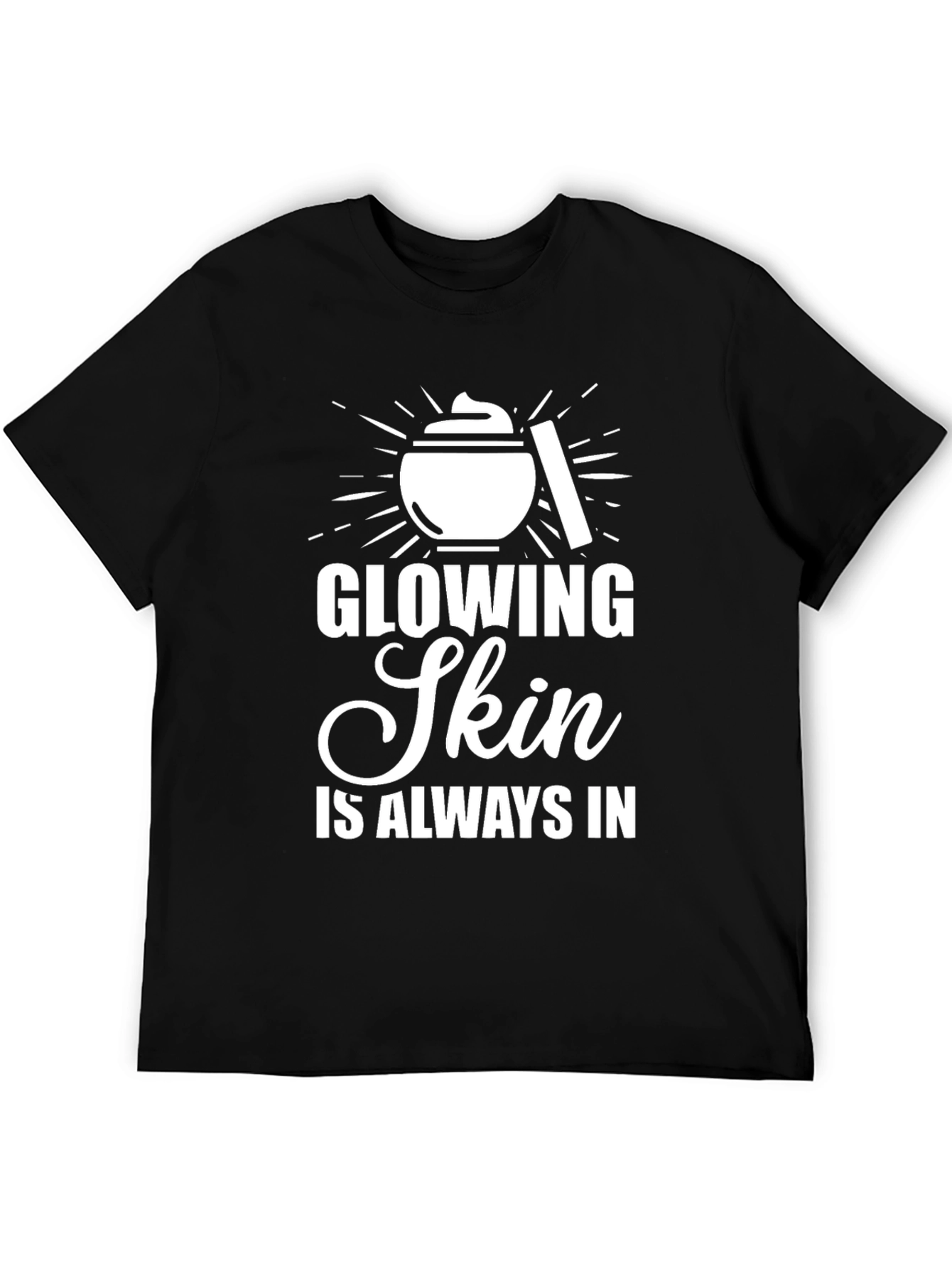 Black Glowing Skin T-Shirt - Beauty & Style view 5