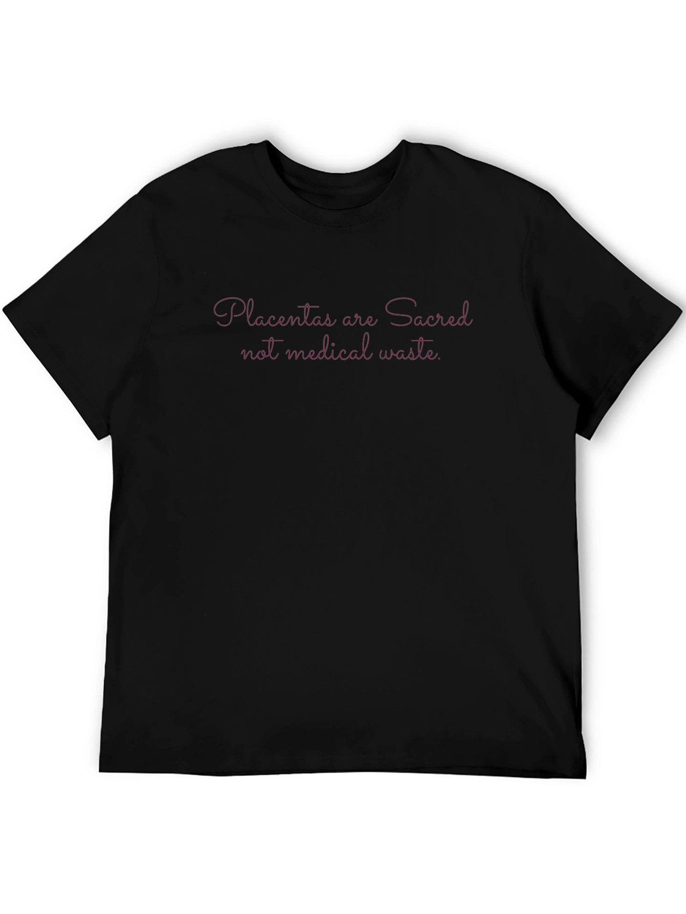 Black Placentas Are Sacred T-Shirt - Black Crew Neck view 5