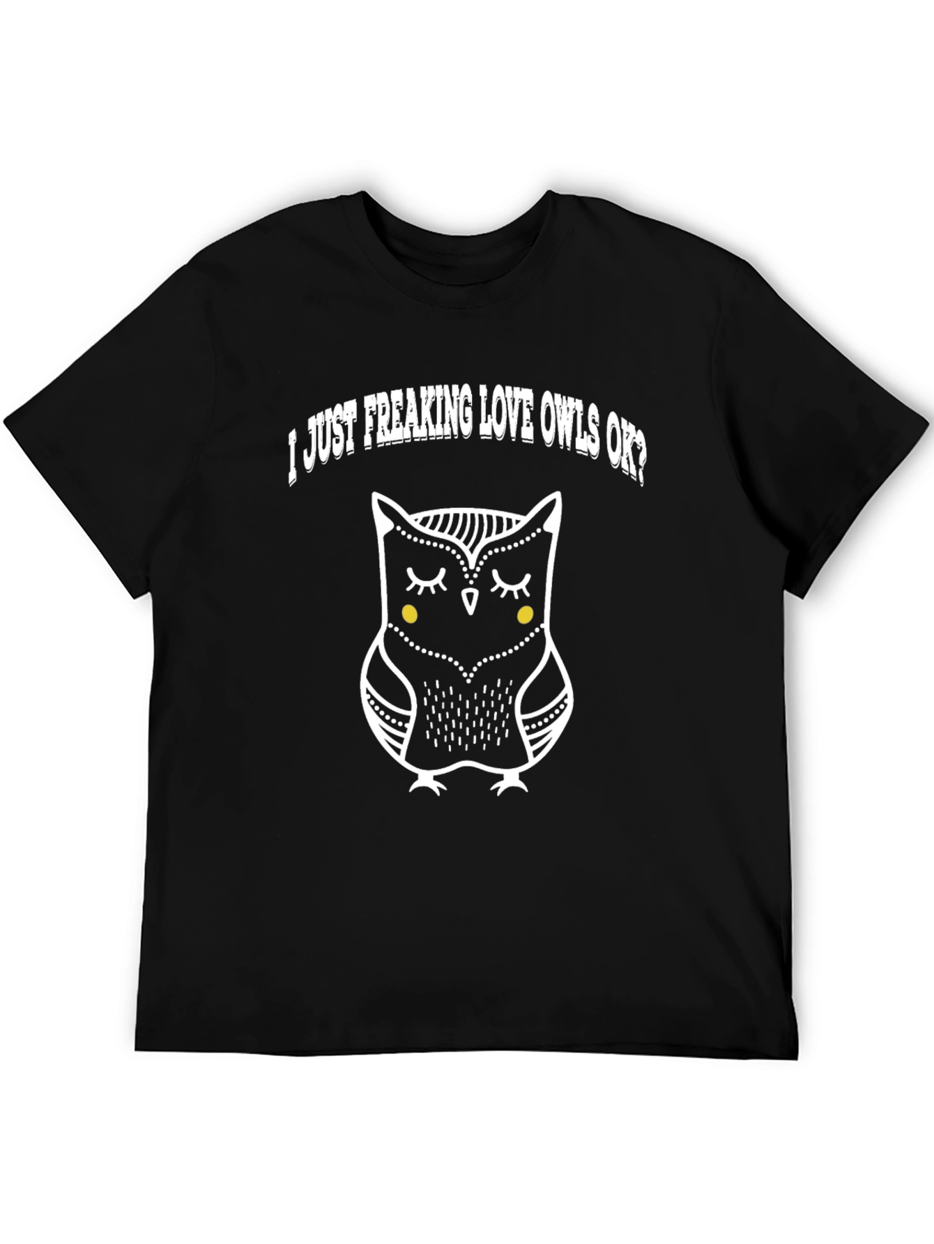 Black I Love Owls Graphic T-Shirt - Black view 5