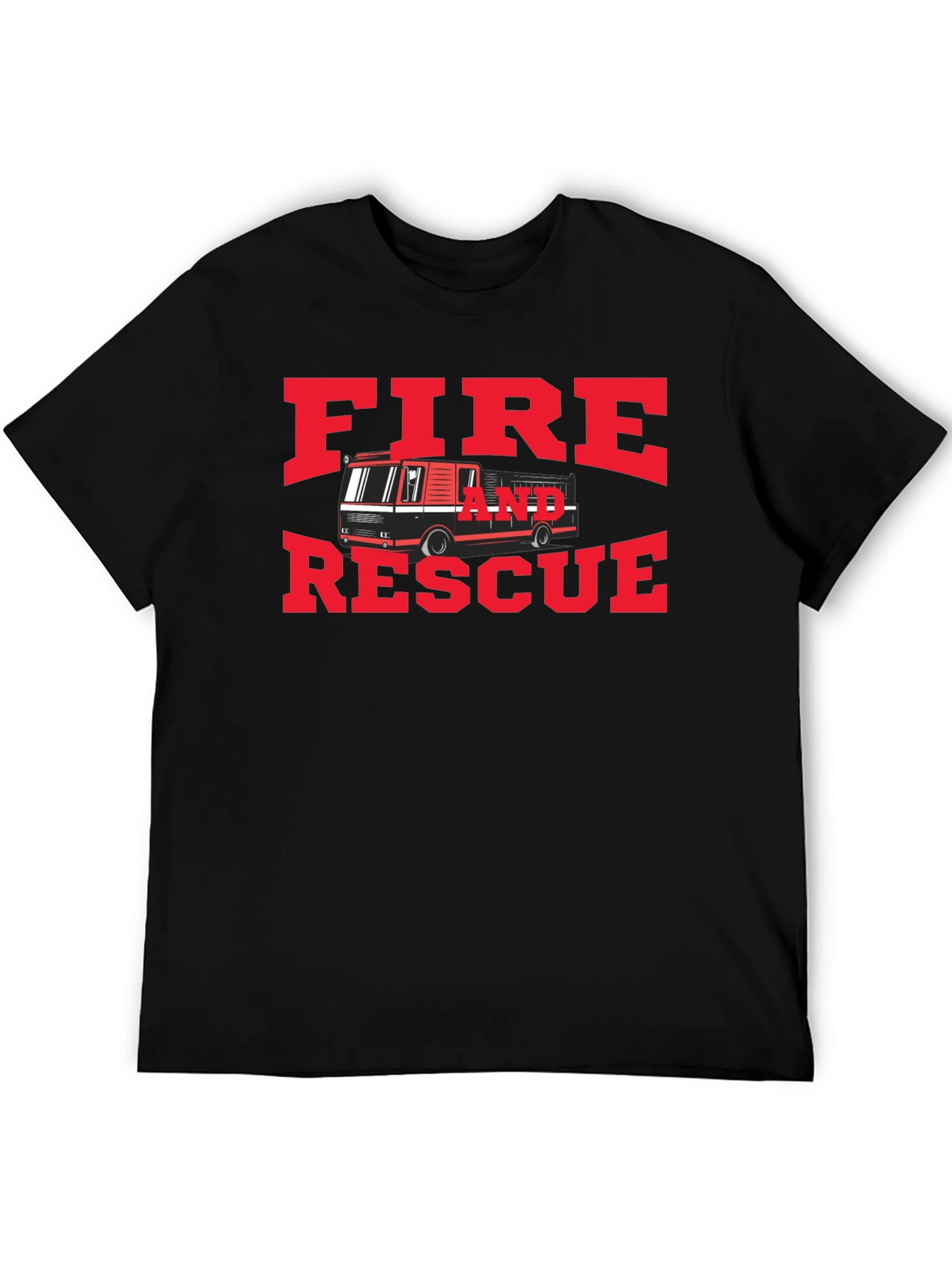 Black Fire and Rescue Graphic T-Shirt view 5