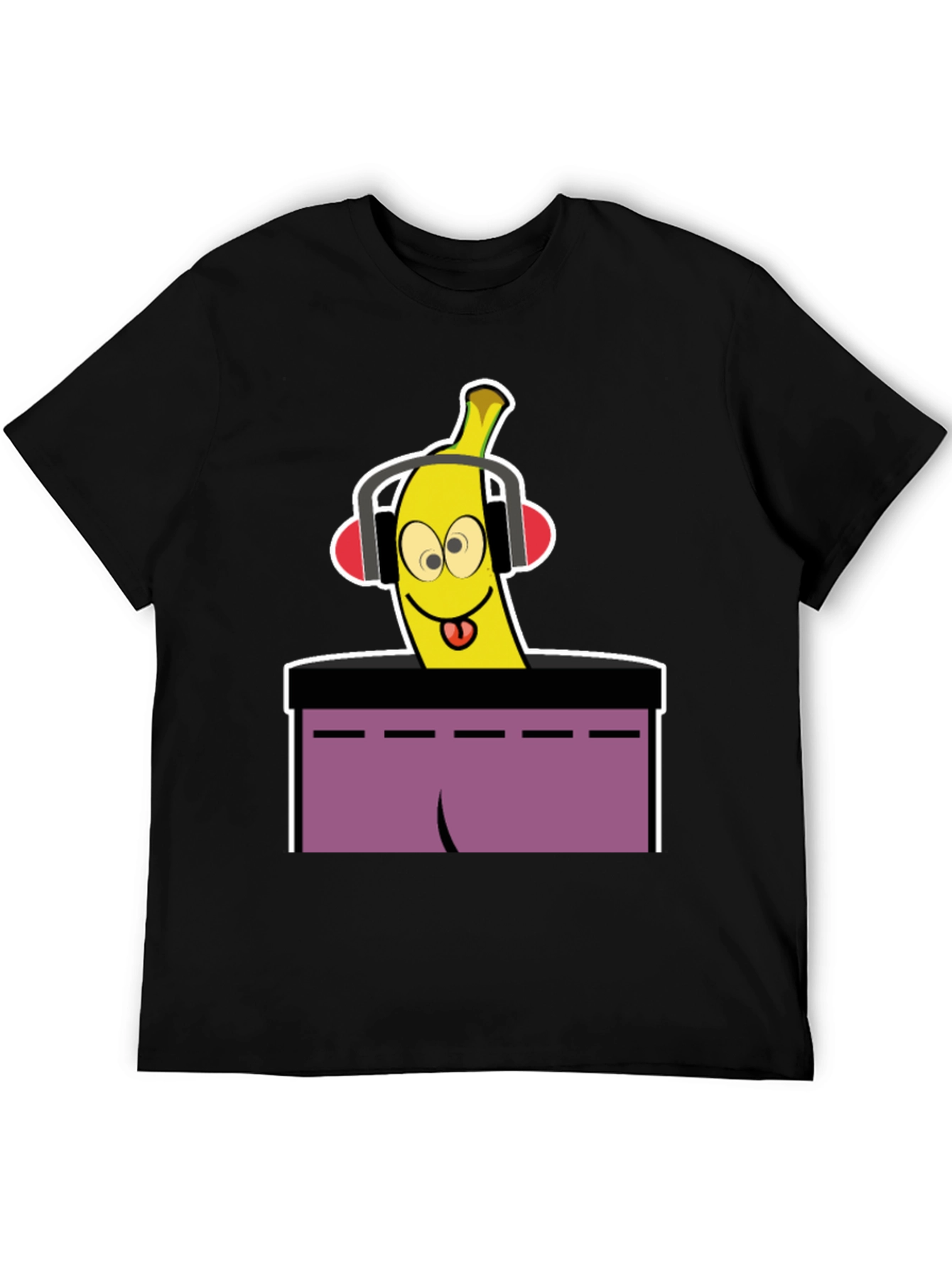 Black DJ Banana T-Shirt - Quirky Graphic Tee view 5