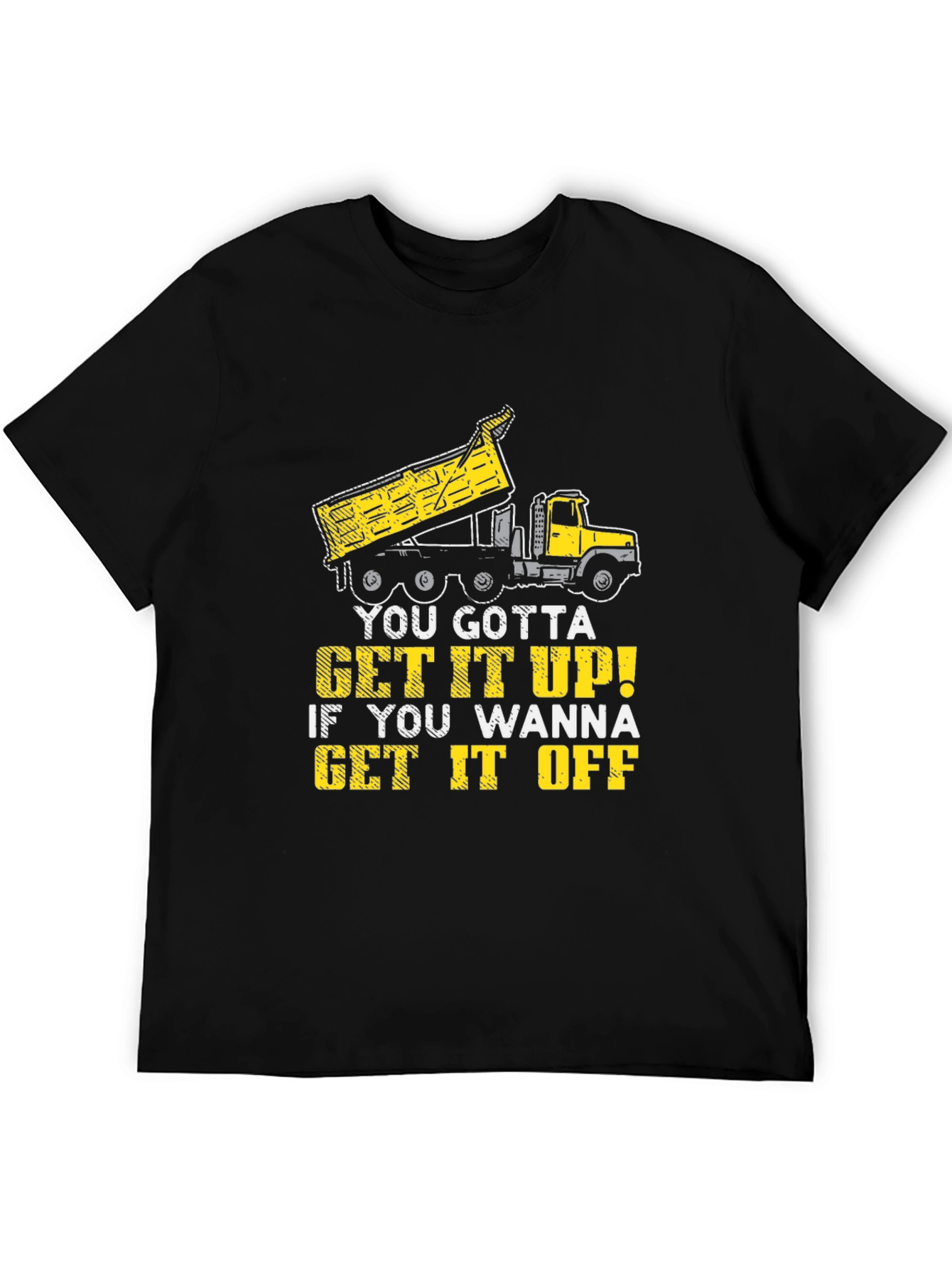 Black Construction Truck T-Shirt view 5