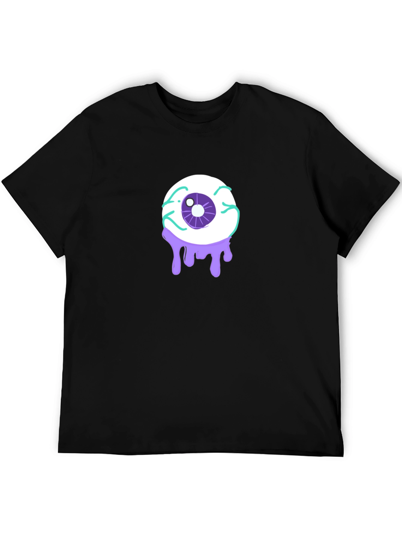 Black Eyeball Drip Graphic T-Shirt - Black view 5