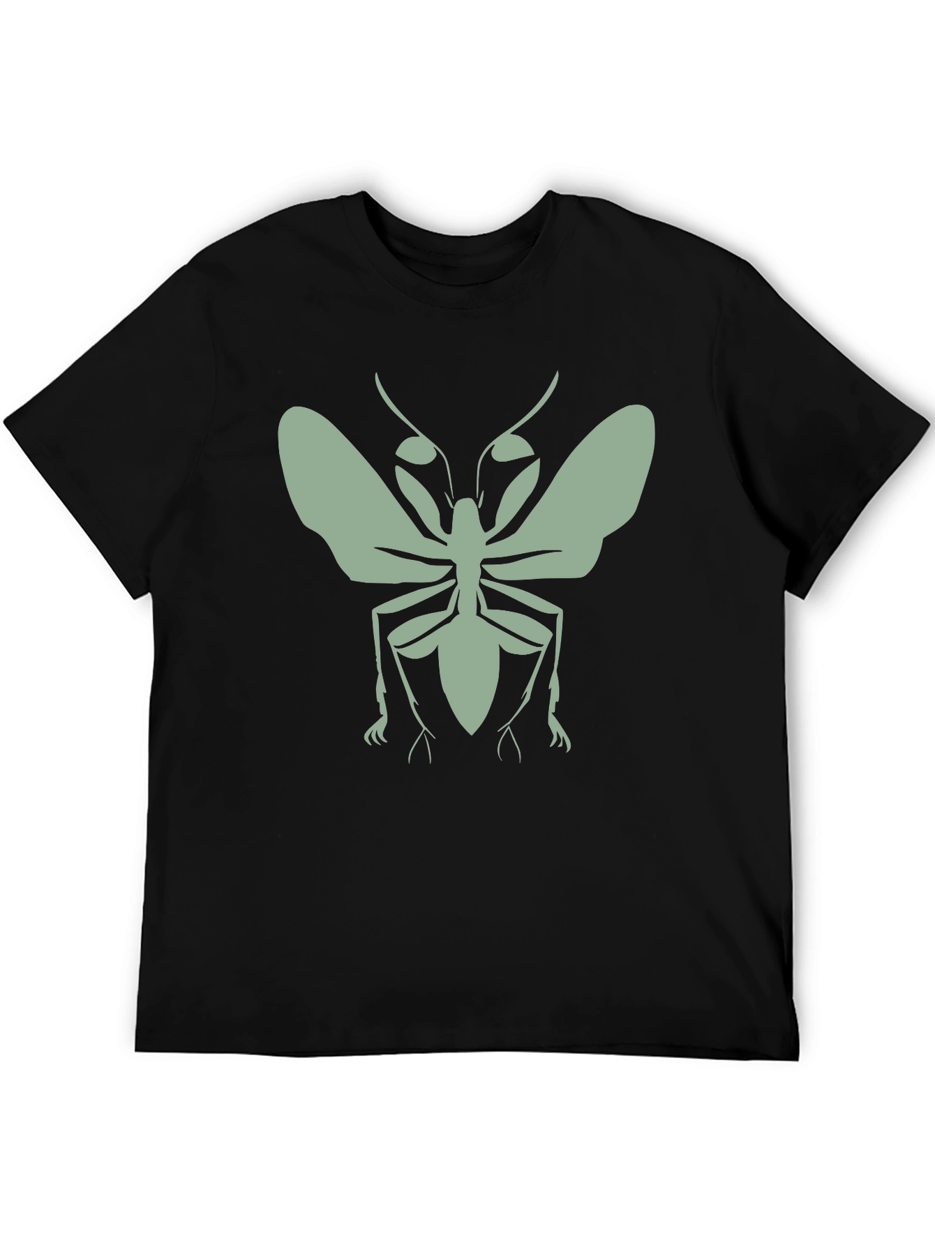 Black Insect Graphic Tee - Black Cotton T-Shirt view 5