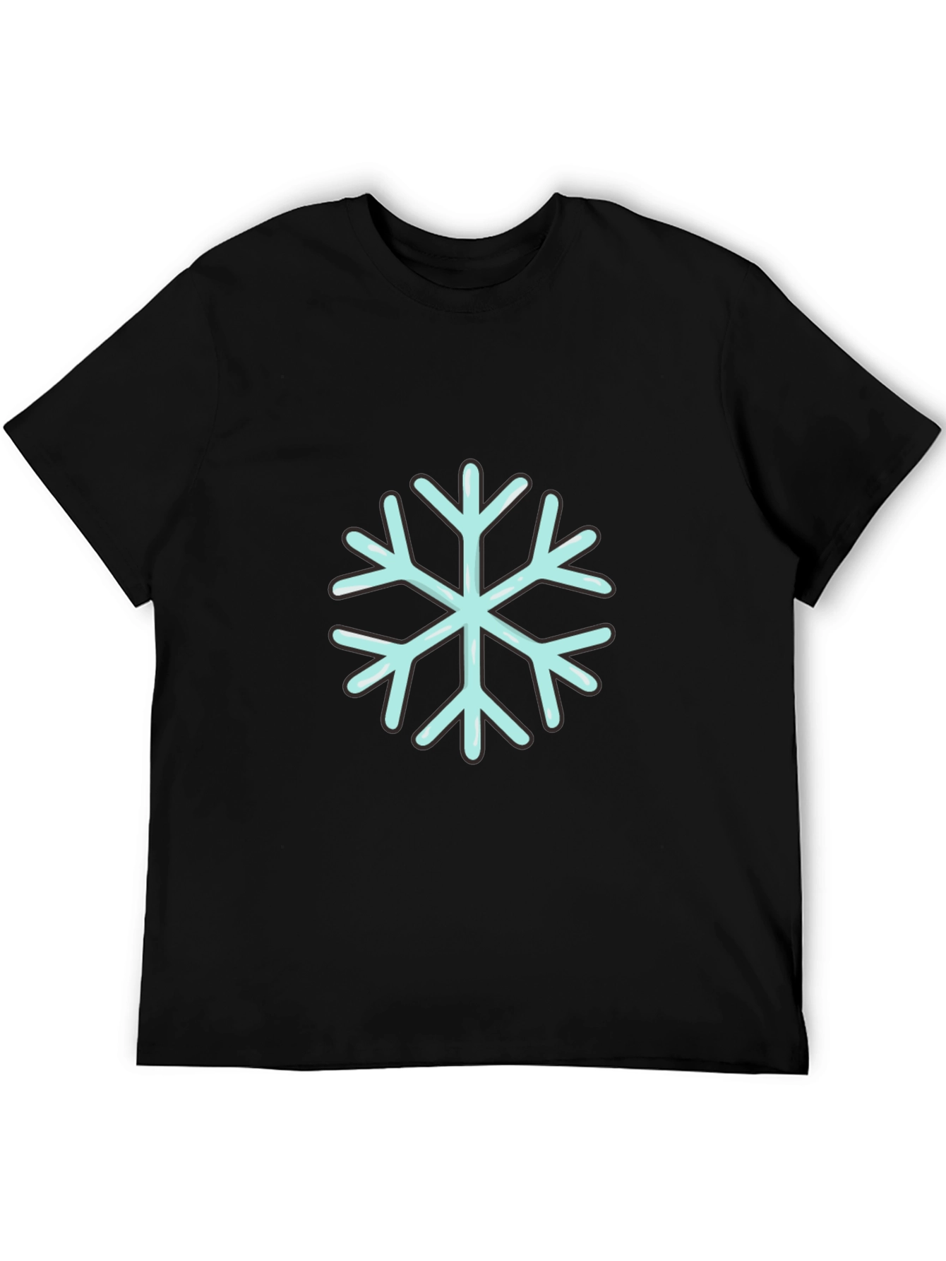 Black Snowflake Graphic Tee - Black view 5