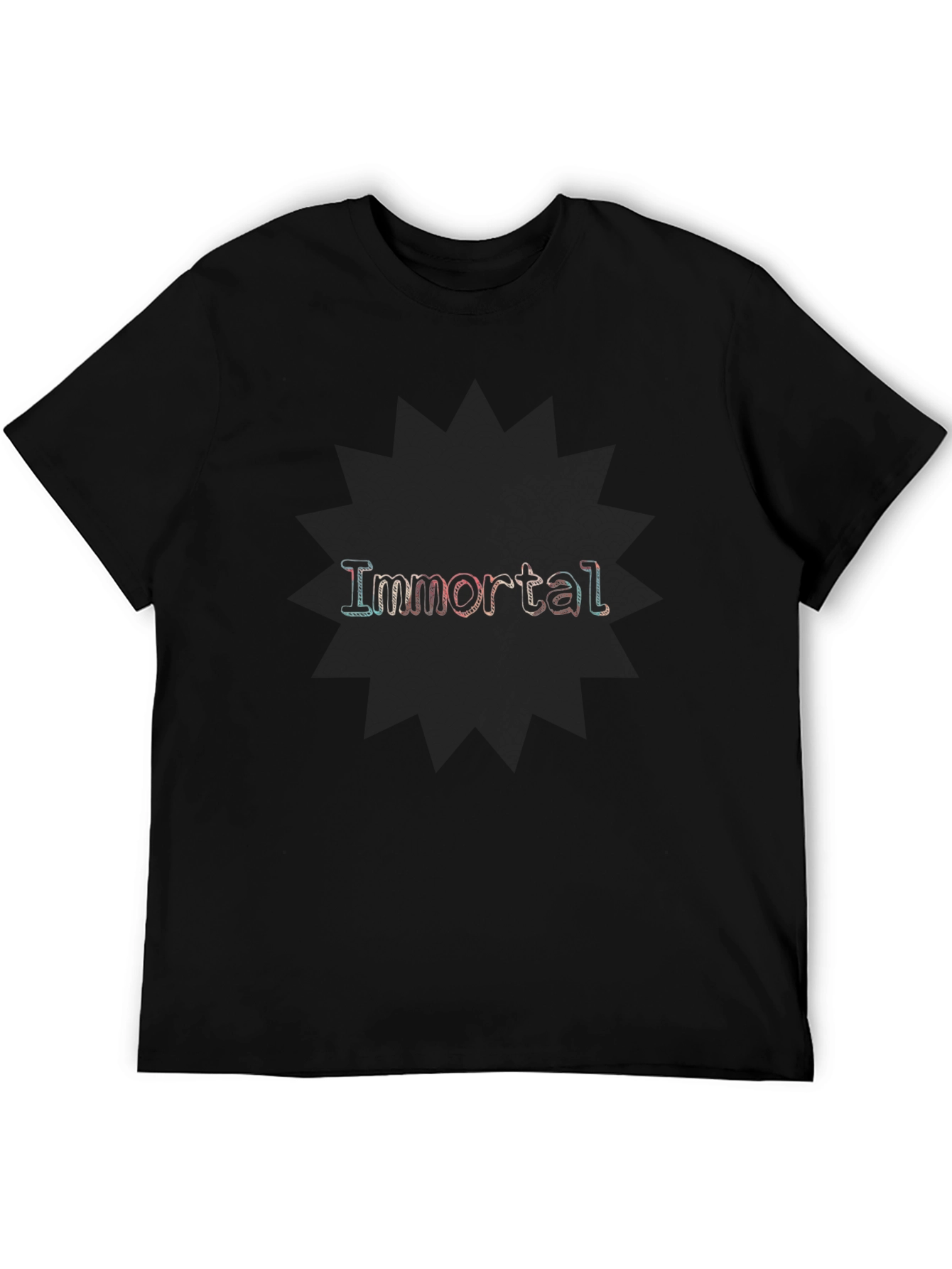 Black Immortal Graphic Print Black T-Shirt view 5