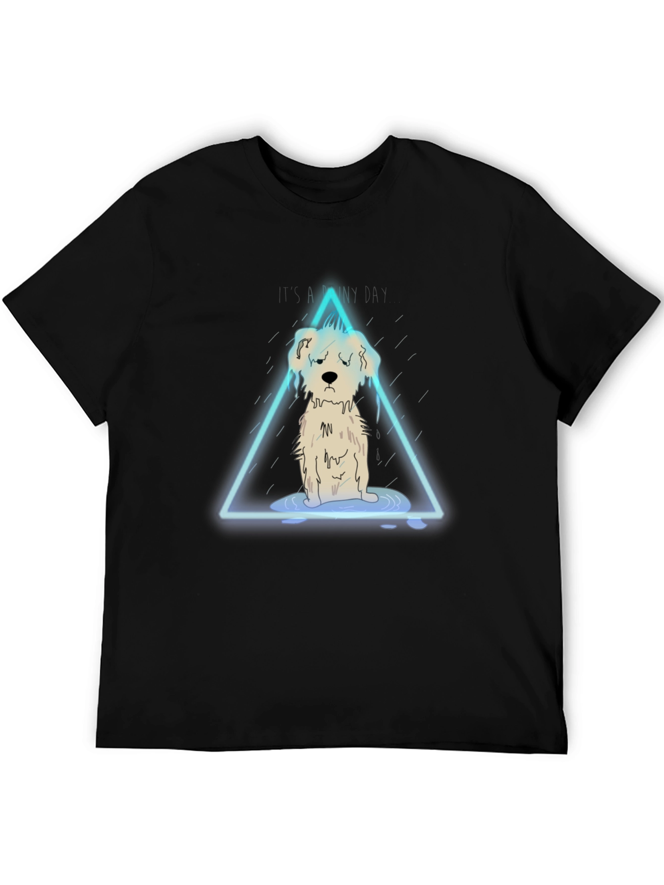 Black Sad Dog Graphic Tee - Rainy Day Vibes view 5
