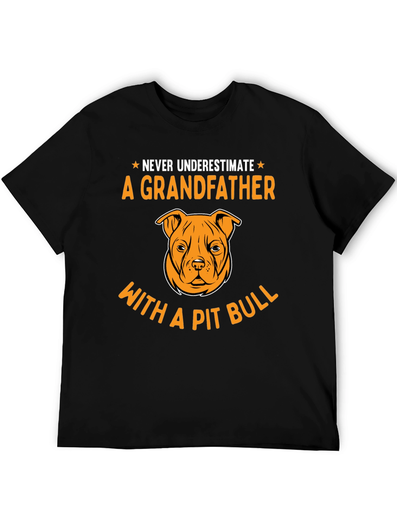 Black Grandfather Pit Bull T-Shirt view 5