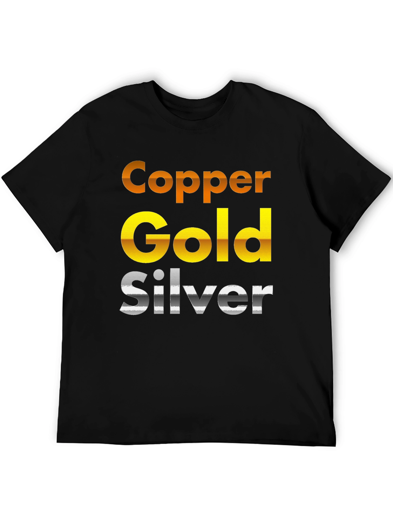 Black Copper Gold Silver T-Shirt view 5