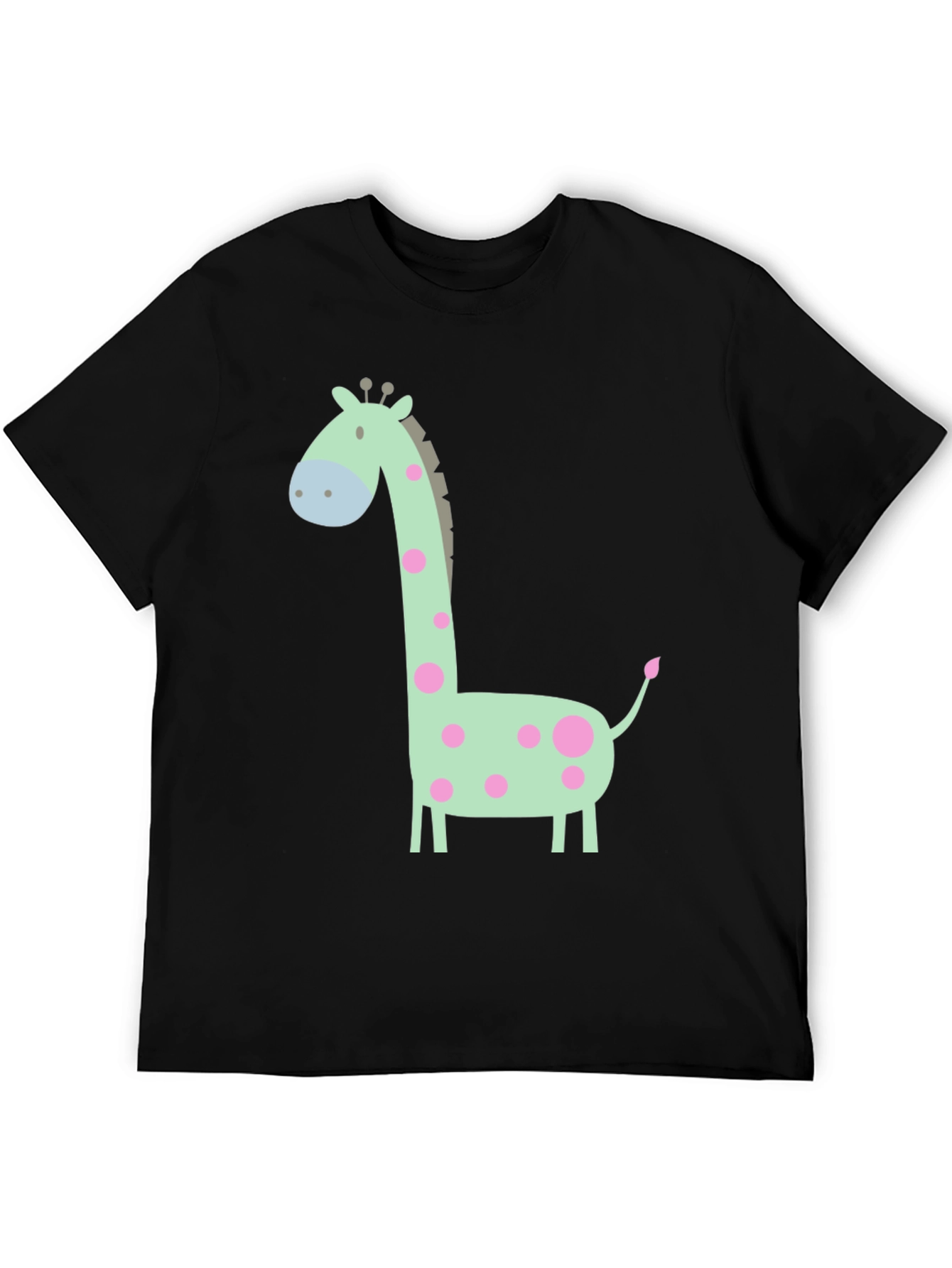 Black Giraffe Graphic Tee - Cute Cartoon Animal Shirt view 5