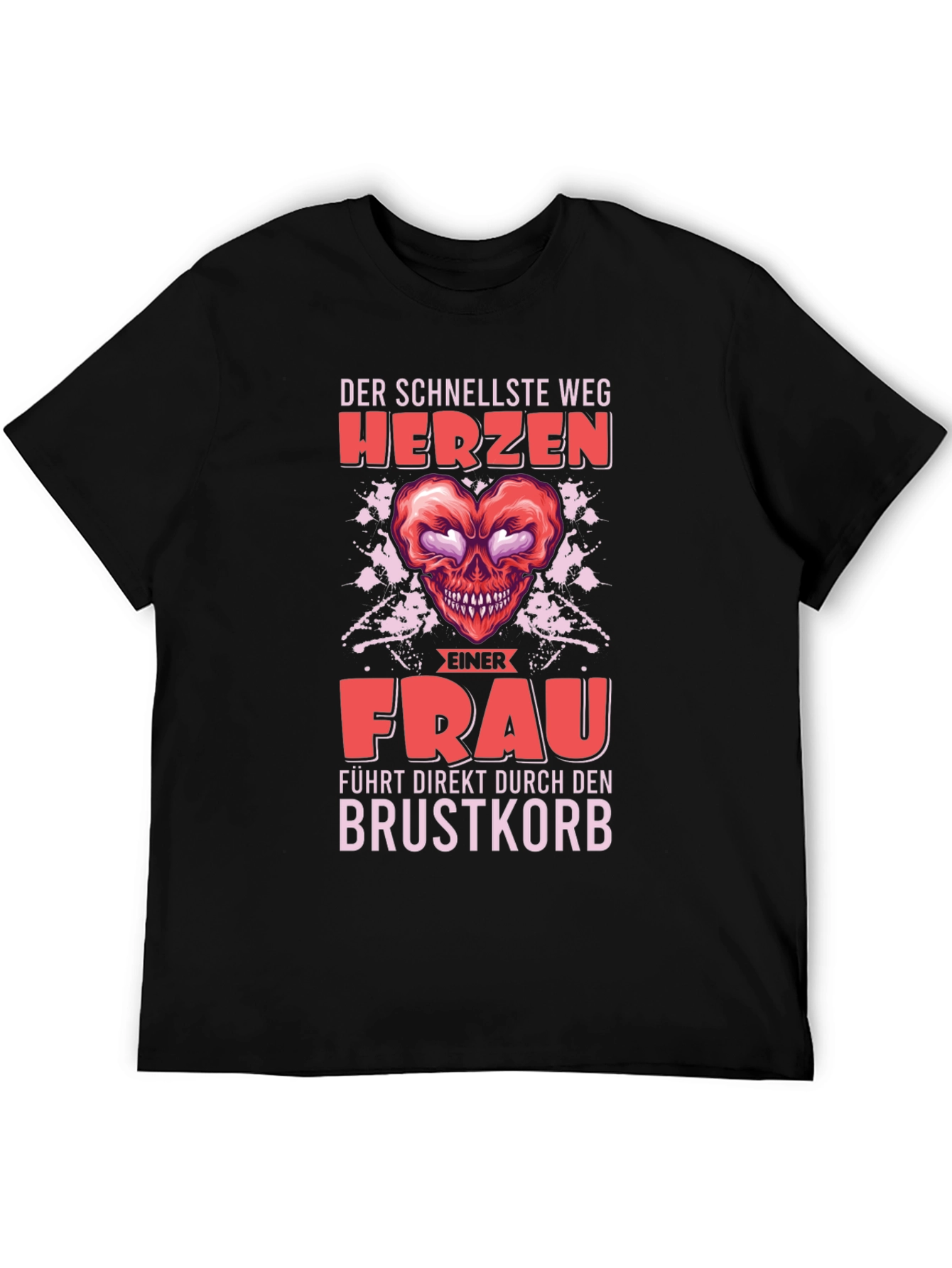 Black Funny German T-Shirt - The Fastest Way to a Woman's Heart view 5