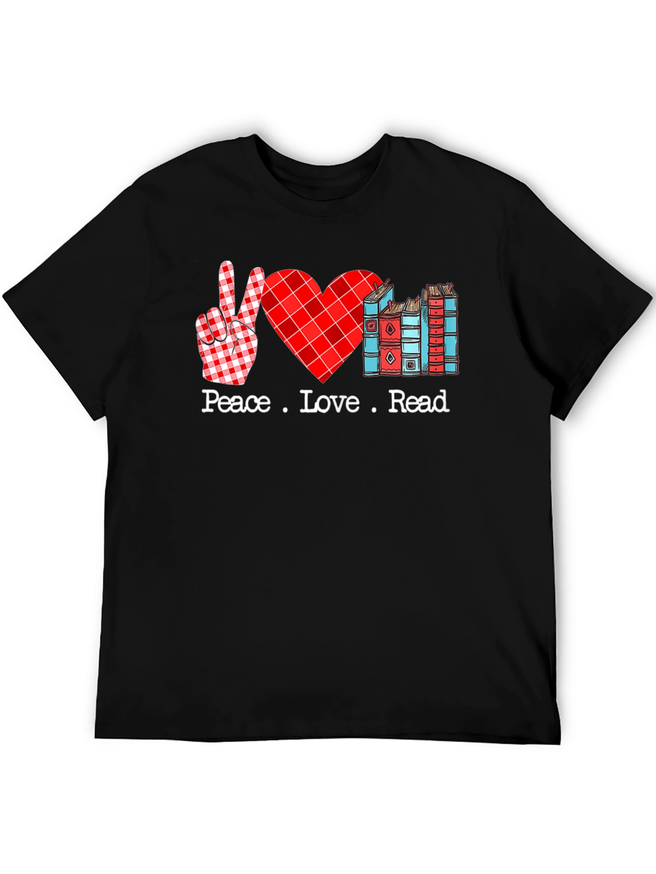 Black Peace Love Read Graphic Tee view 5