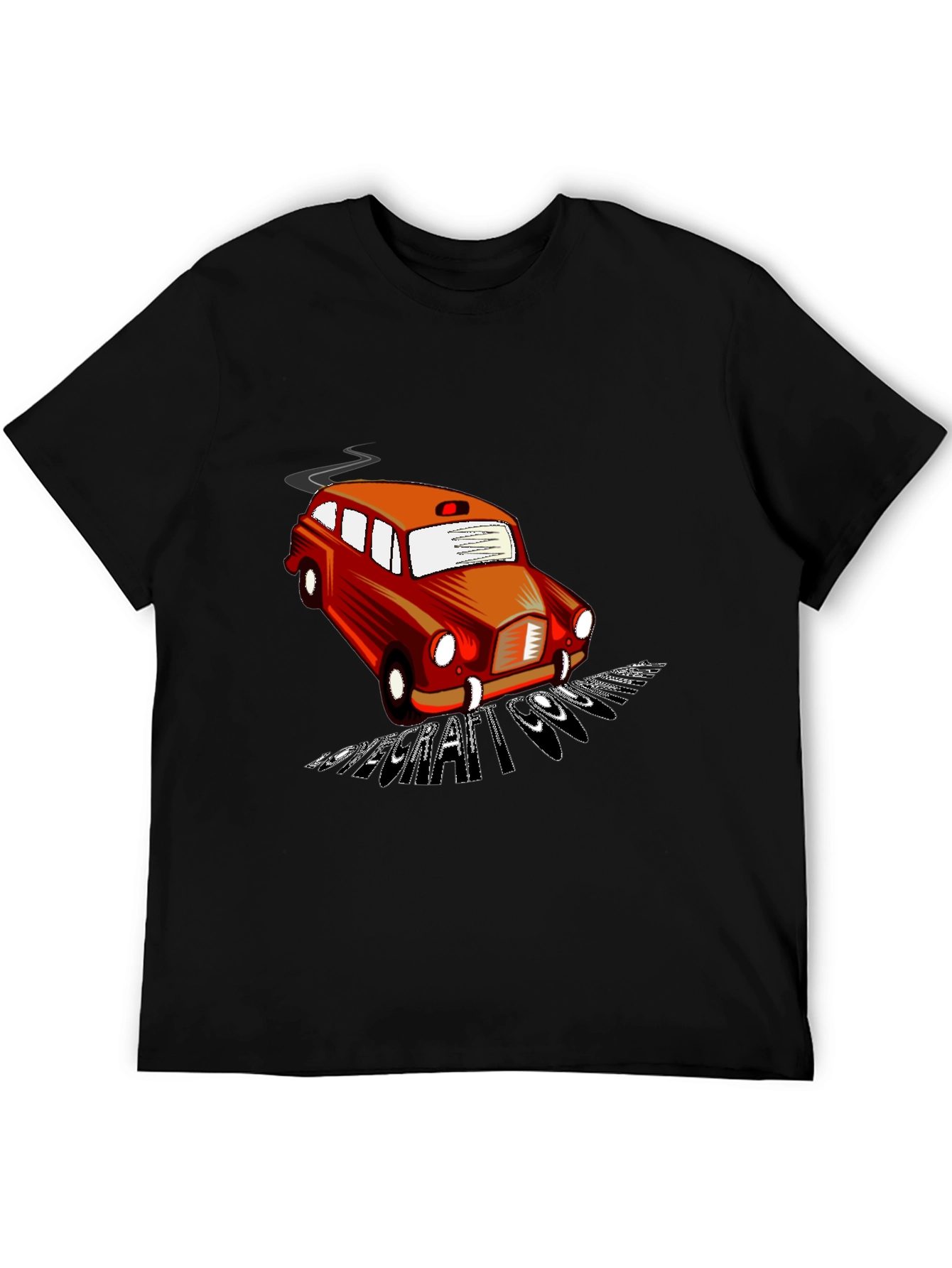 Black Retro Car T-Shirt - Cool Graphic Tee view 5