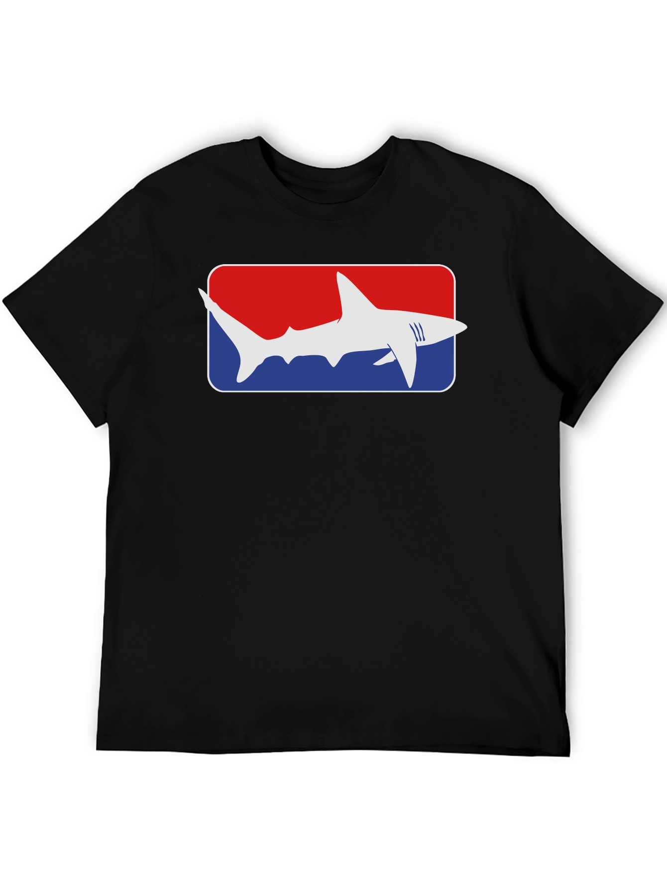 Black Shark Graphic Tee - Red White and Blue view 5