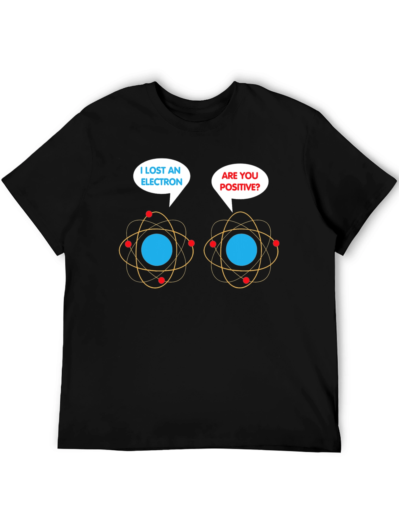 Black Lost Electron T-Shirt: Funny Chemistry Pun Tee view 5