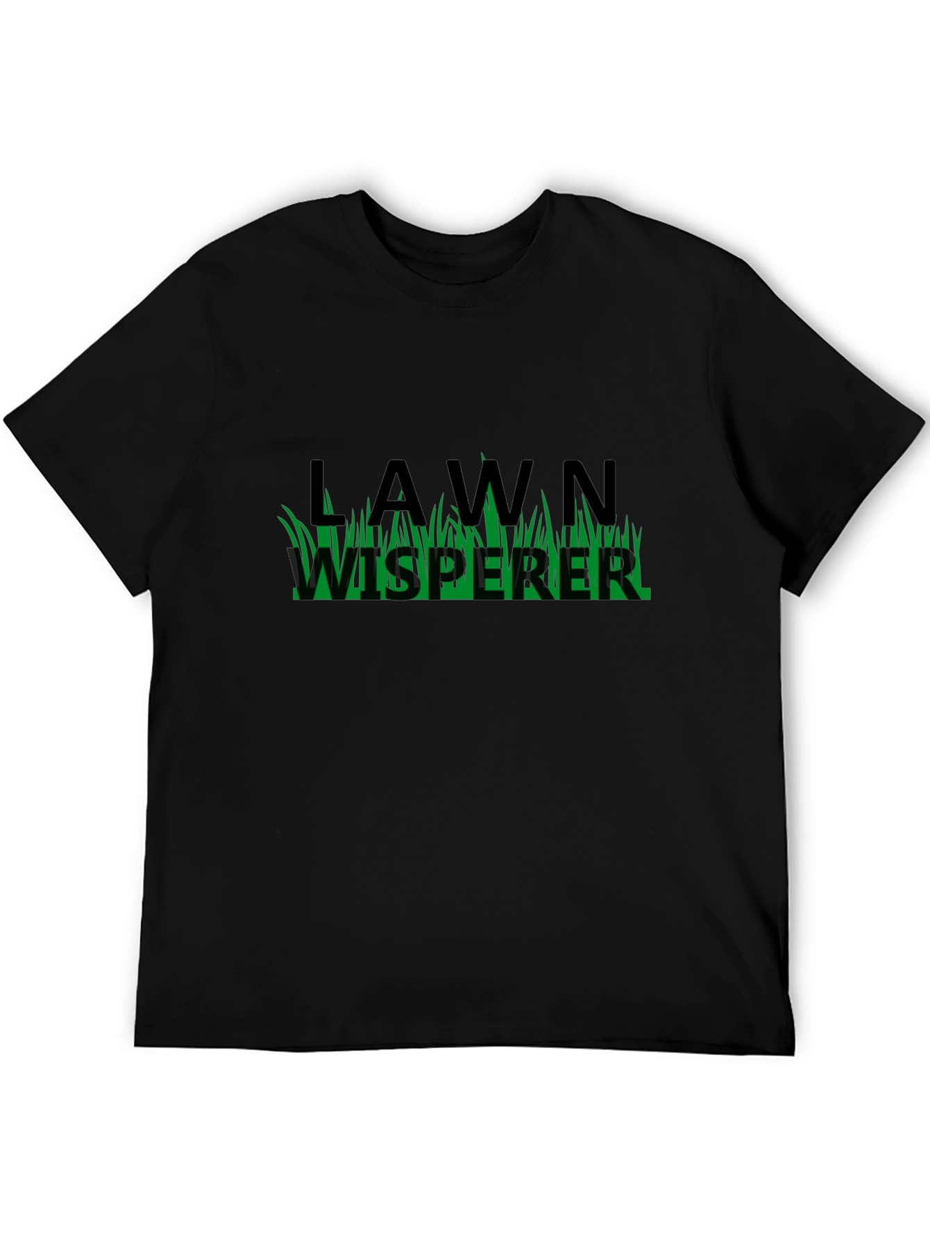 Black Lawn Whisperer T-Shirt - Black Cotton Blend view 5