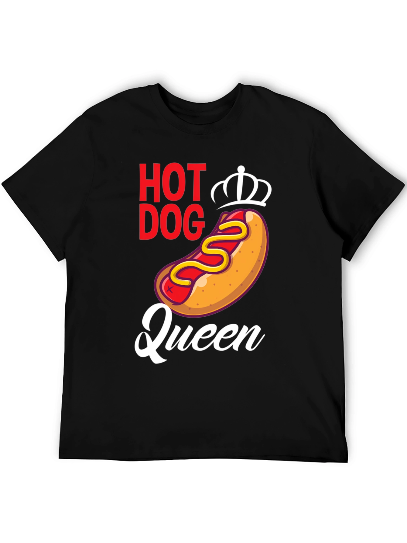 Black Hot Dog Queen Graphic Tee - Unisex view 5