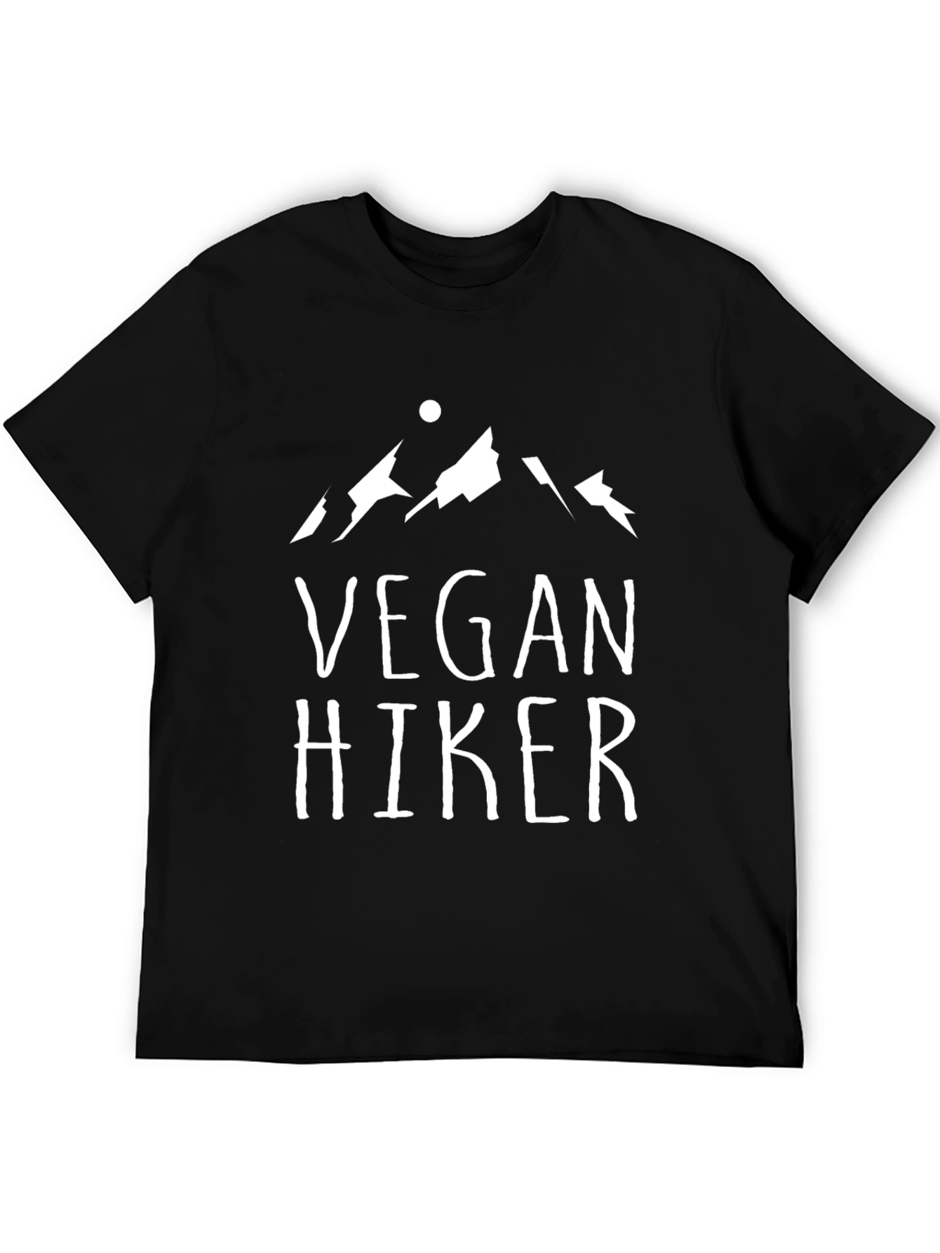 Black Vegan Hiker T-Shirt - Mountain Graphic Tee view 5