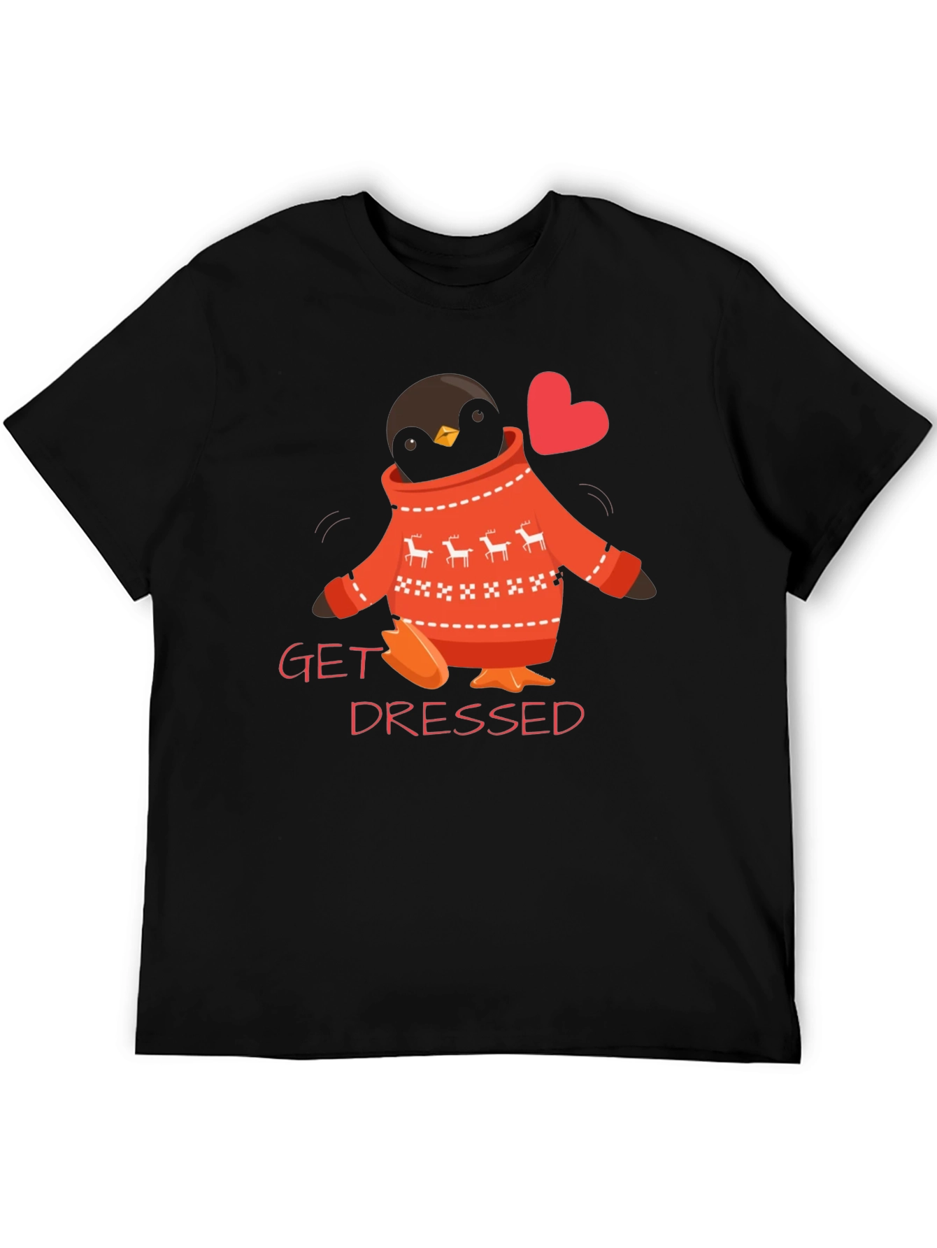 Black Get Dressed Penguin Sweater T-Shirt view 5