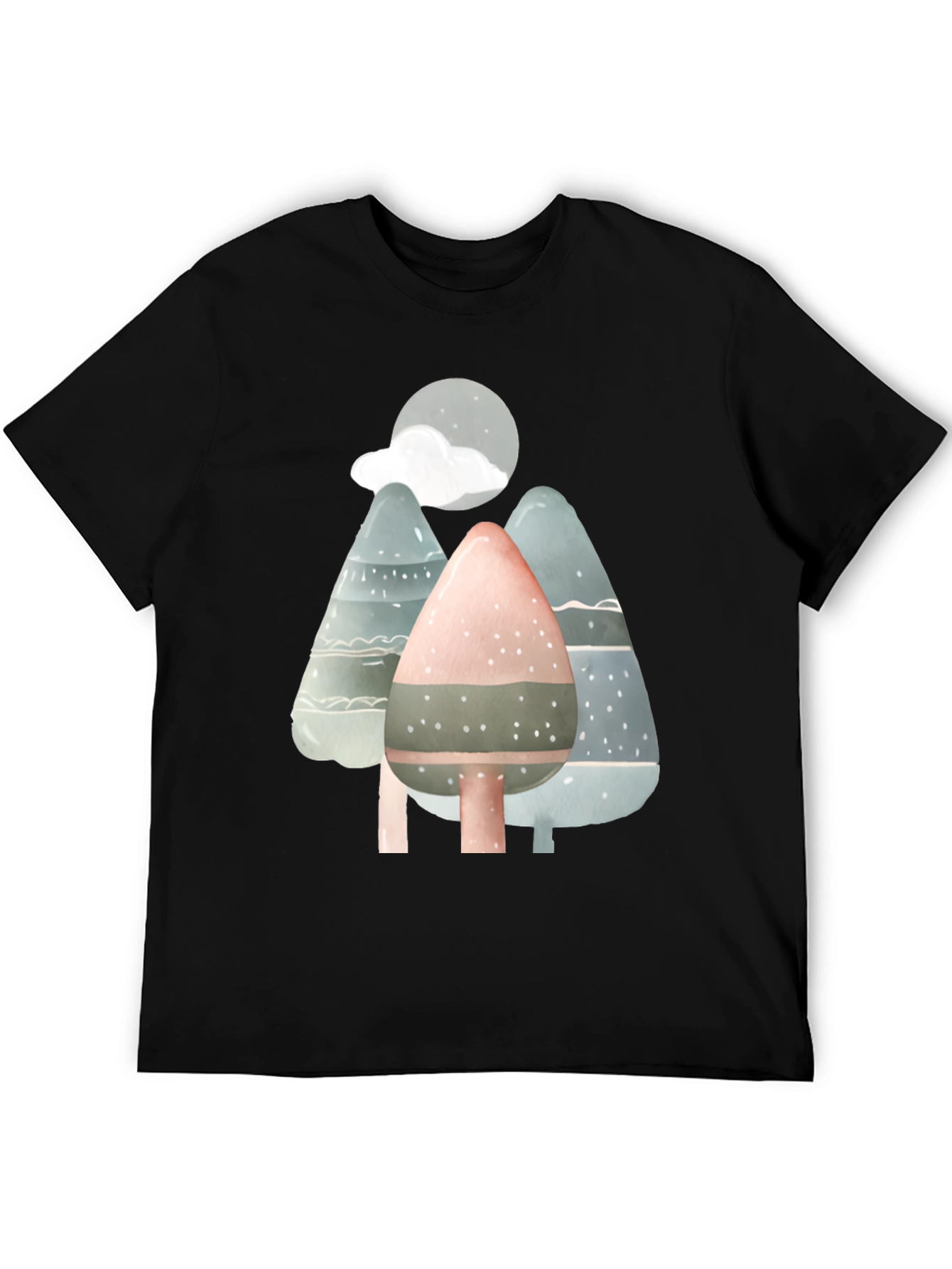 Black Nature Scene T-Shirt view 5