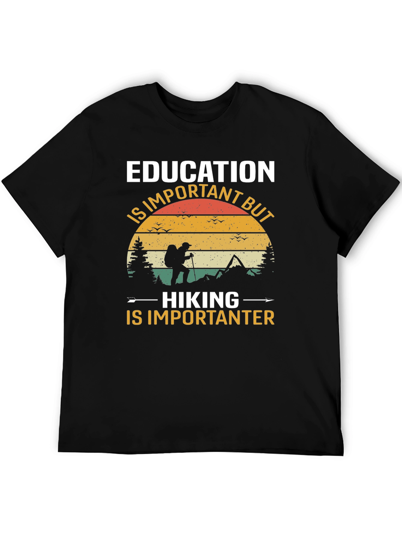 Black Education vs Hiking Tee view 5