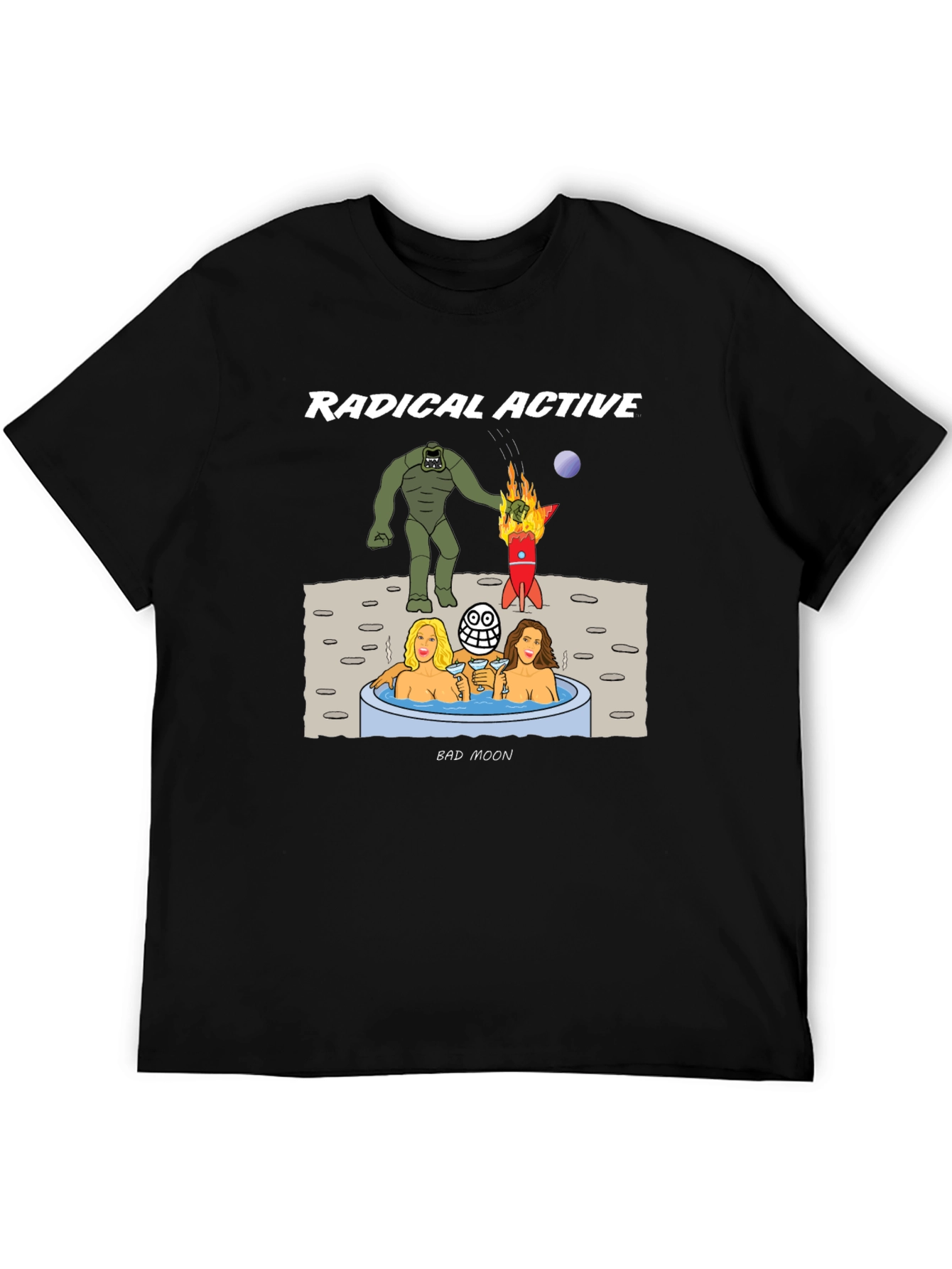 Black Radical Active Bad Moon T-Shirt view 5