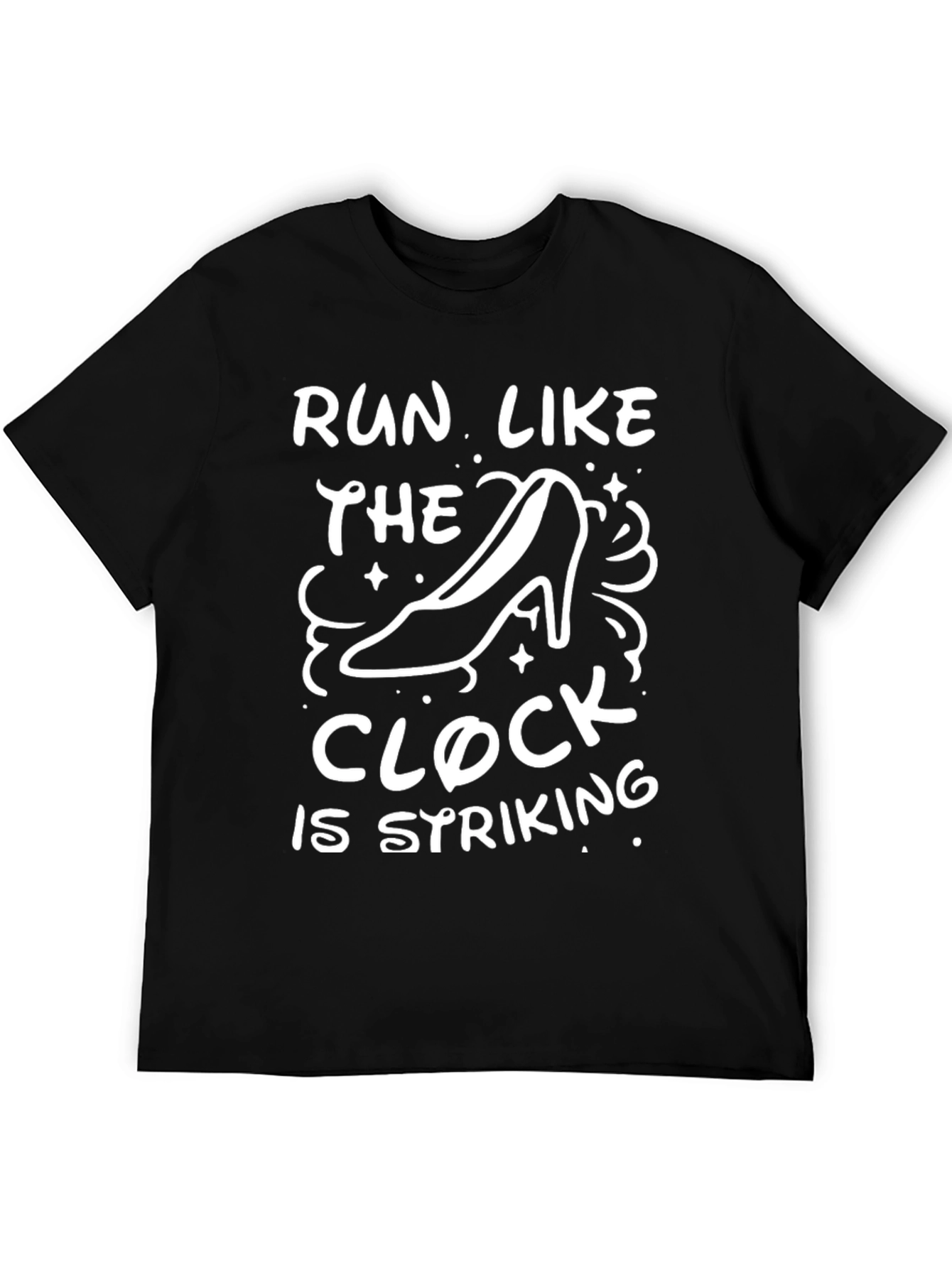 Black Run Like the Clock is Striking T-Shirt view 5