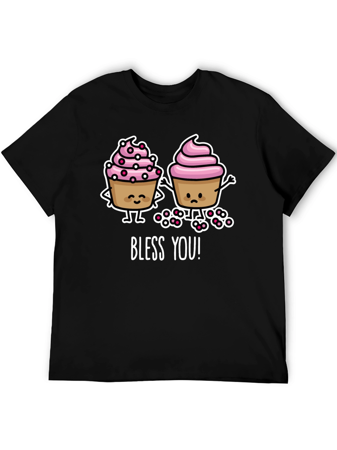 Black Bless You Cupcake T-Shirt view 5