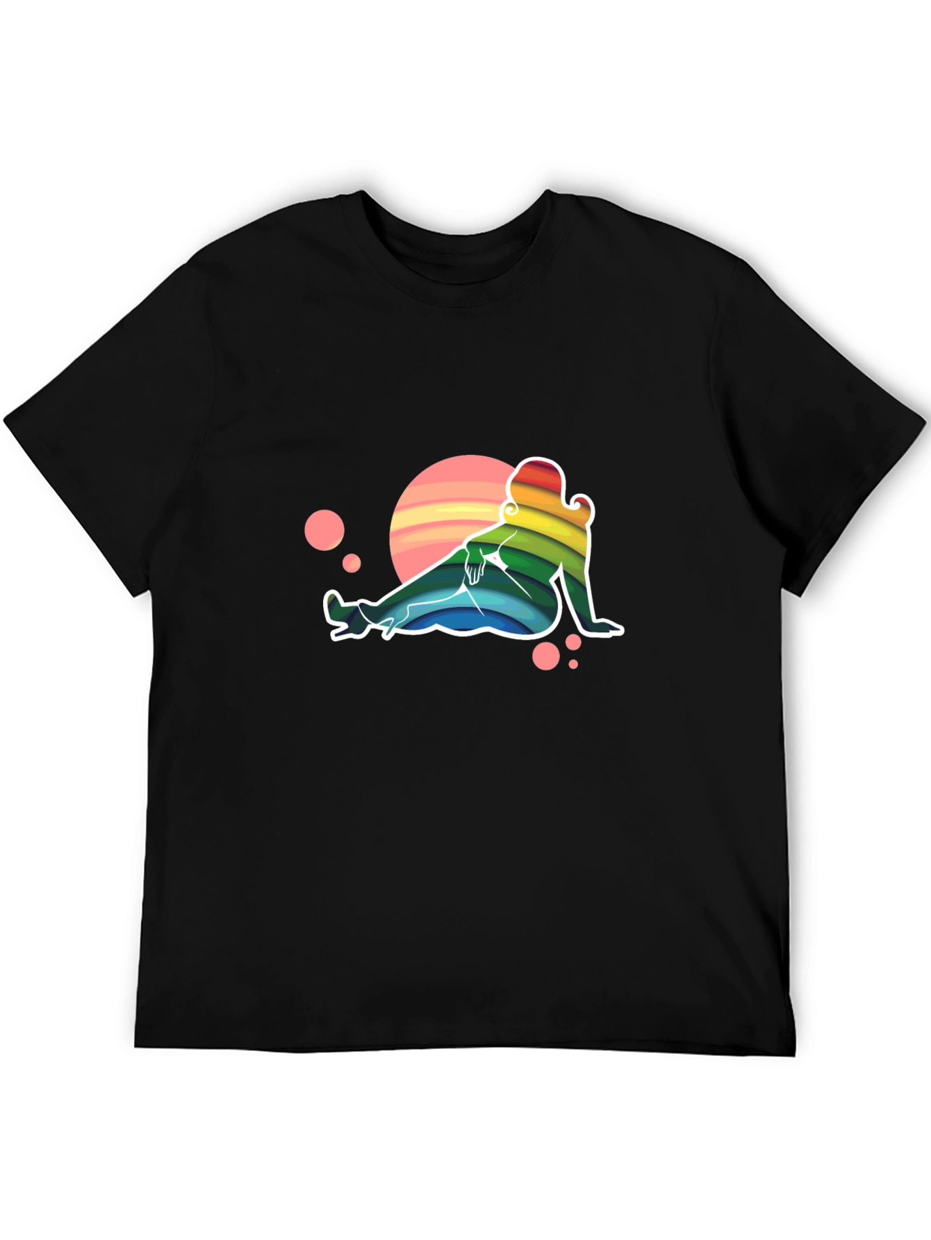 Black Rainbow Silhouette Graphic Tee view 5