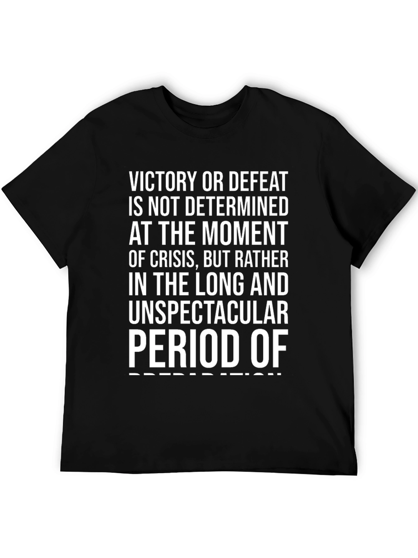 Black Victory or Defeat Graphic Print Black T-Shirt view 5