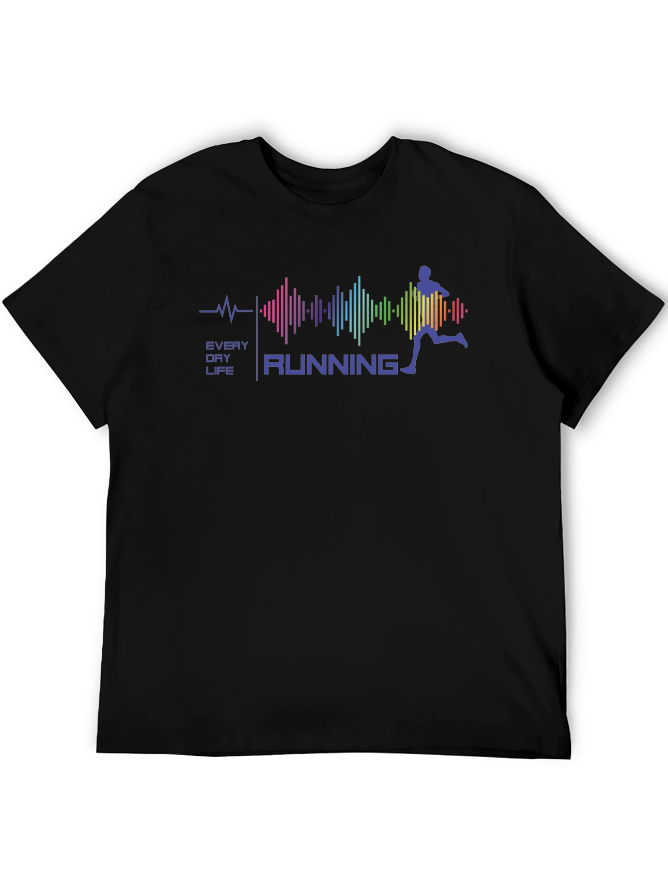 Black Every Day Life Running T-Shirt view 5
