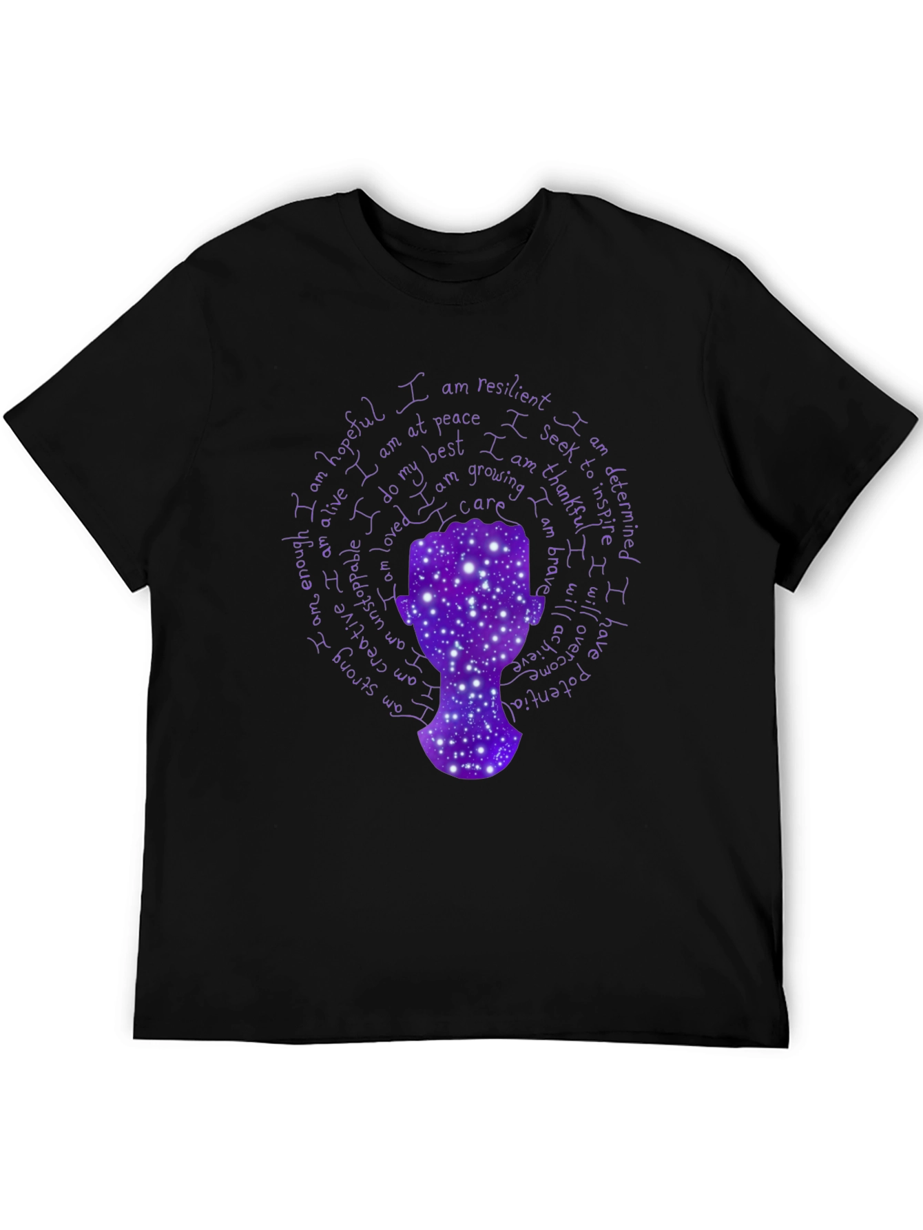 Black Affirmation T-Shirt - Inspirational Self-Love Tee view 5