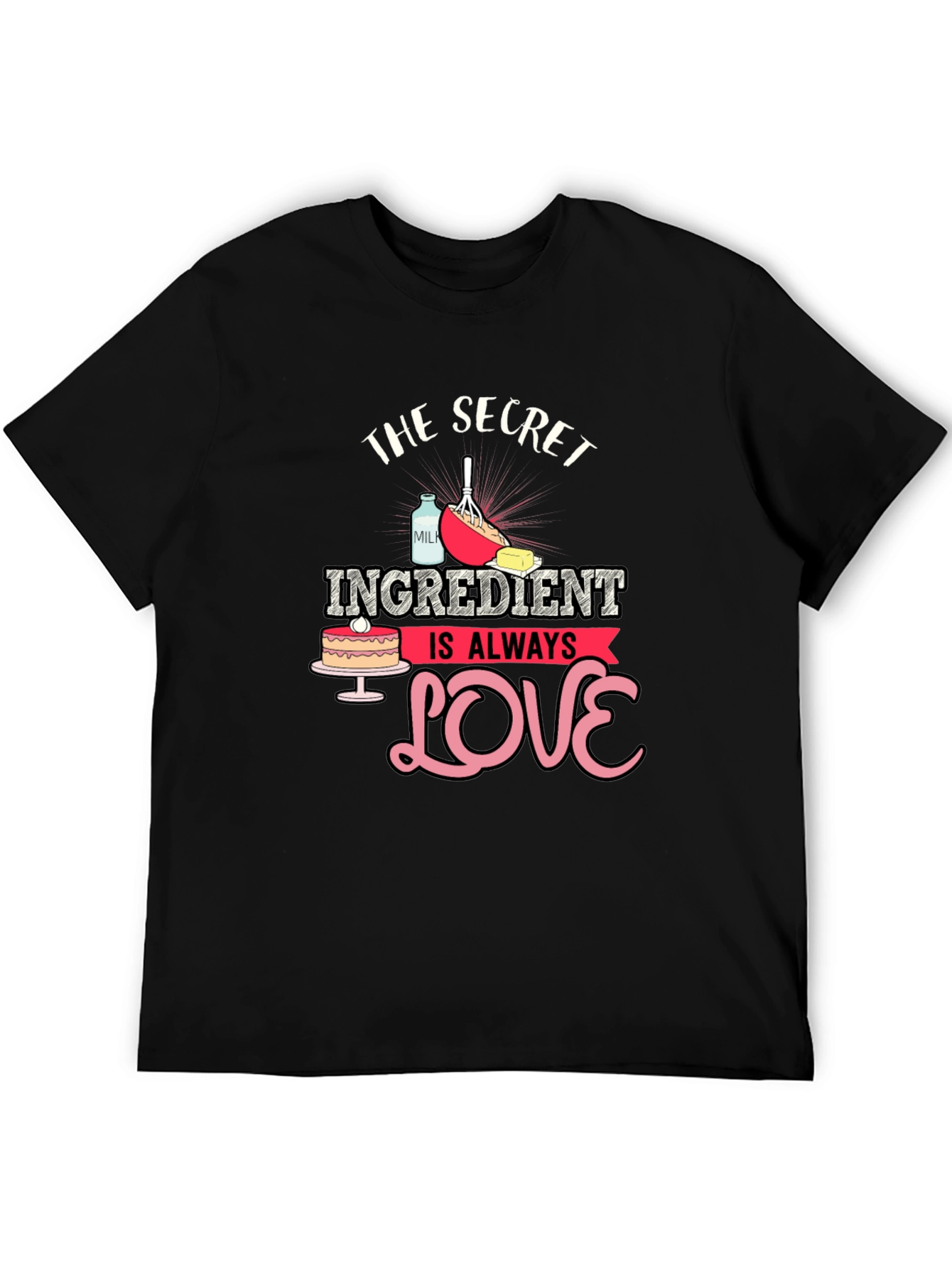 Black Secret Ingredient Love Black T-Shirt view 5