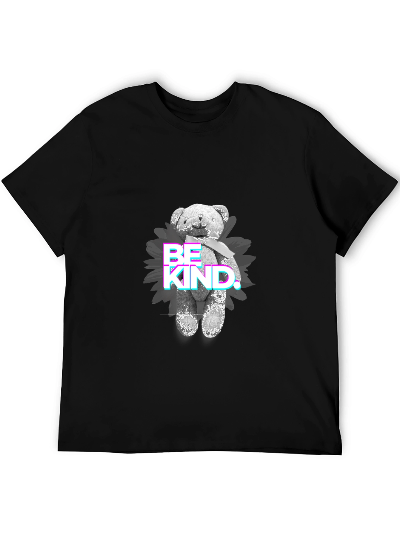 Black Be Kind Teddy Bear Graphic T-Shirt view 5