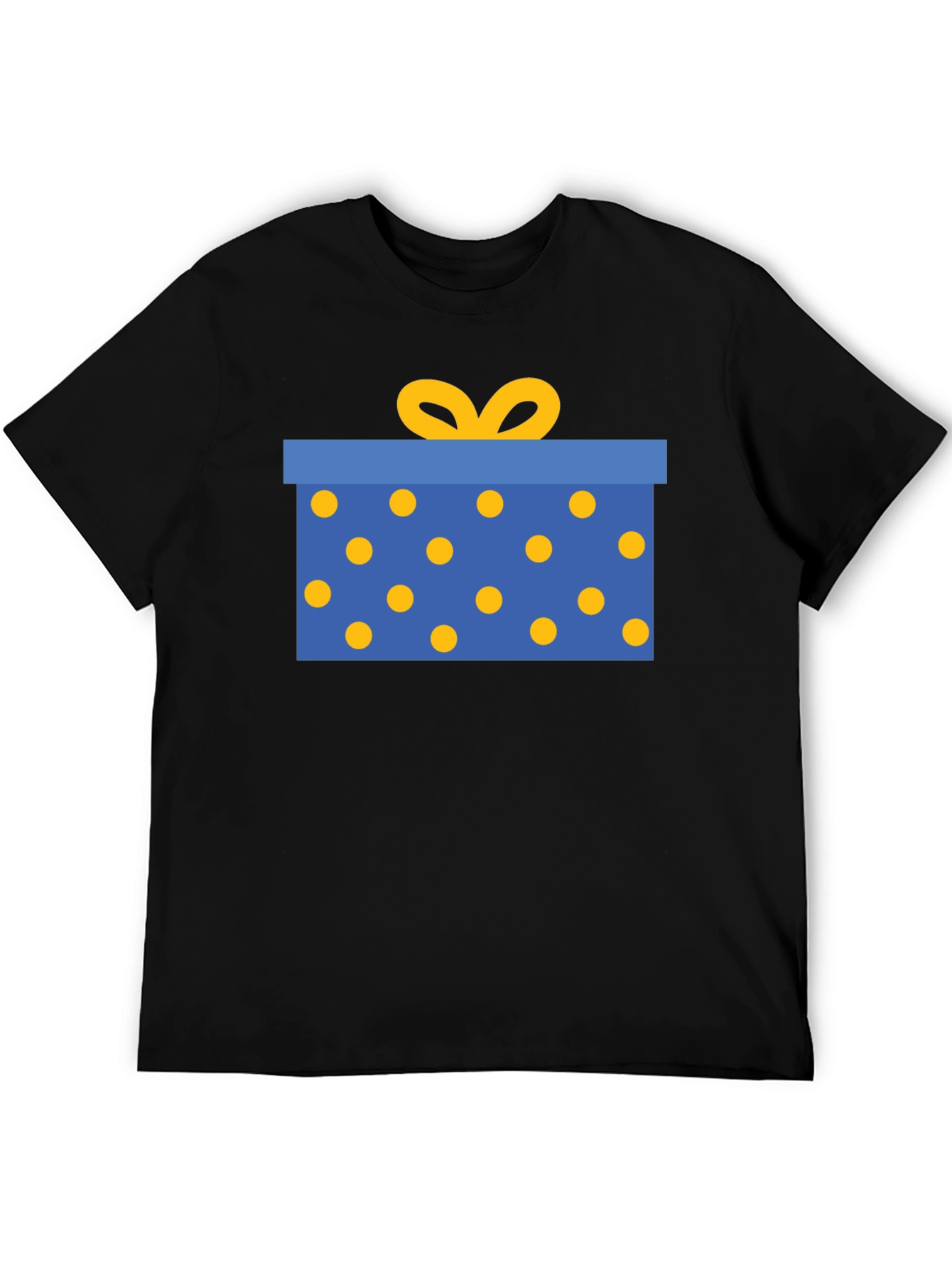 Black Gift Box Graphic Tee - Stylish Black T-Shirt view 5