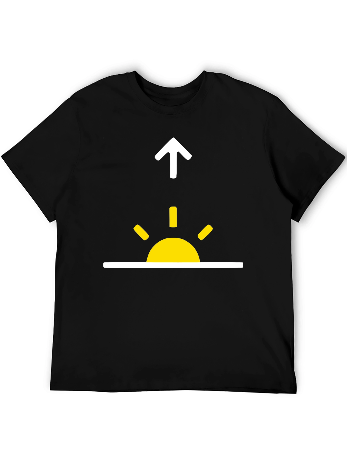 Black Sunrise Upward Arrow Graphic Tee - Stylish Everyday Wear view 5